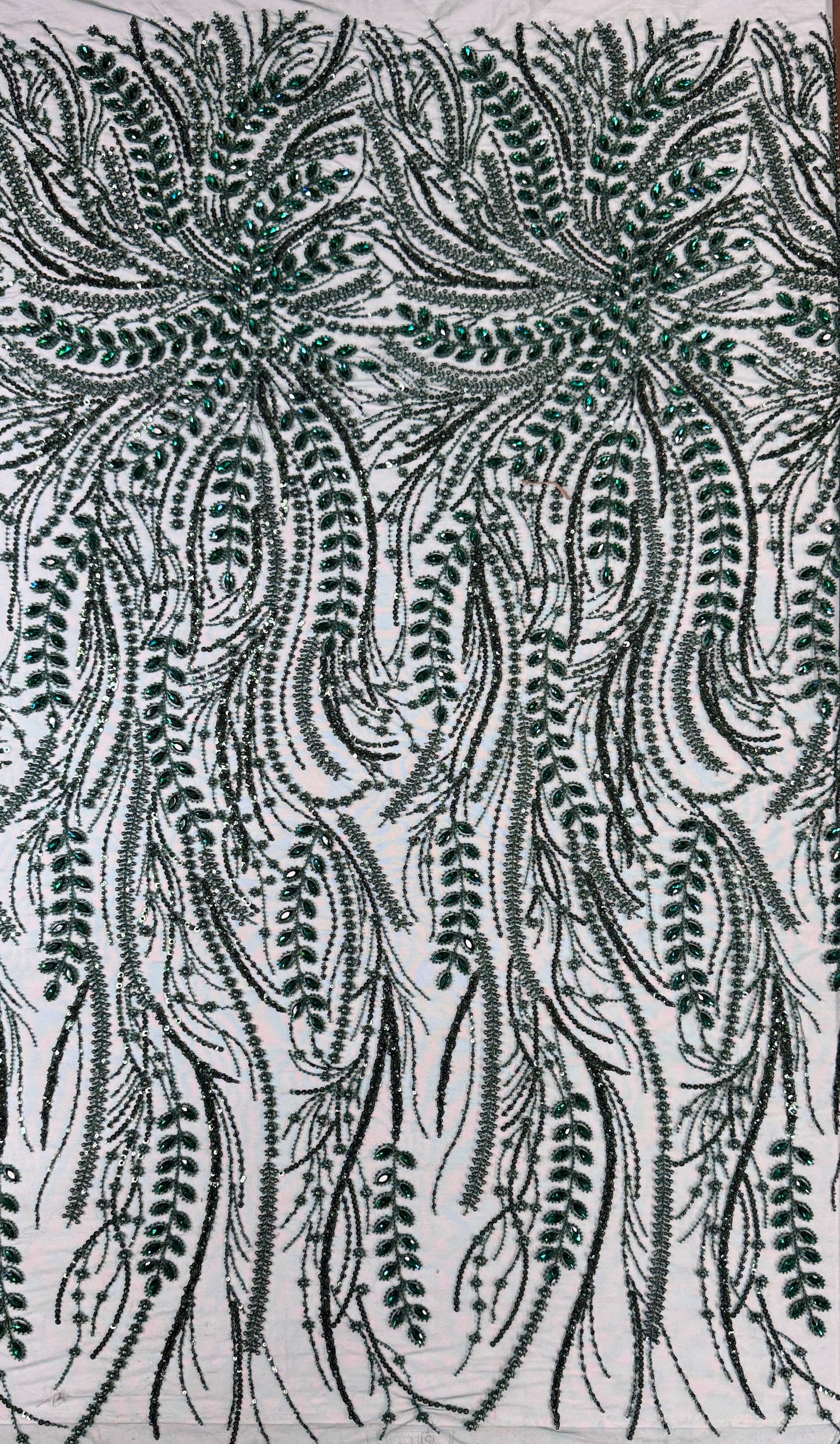 Rhinestone beaded lace full design