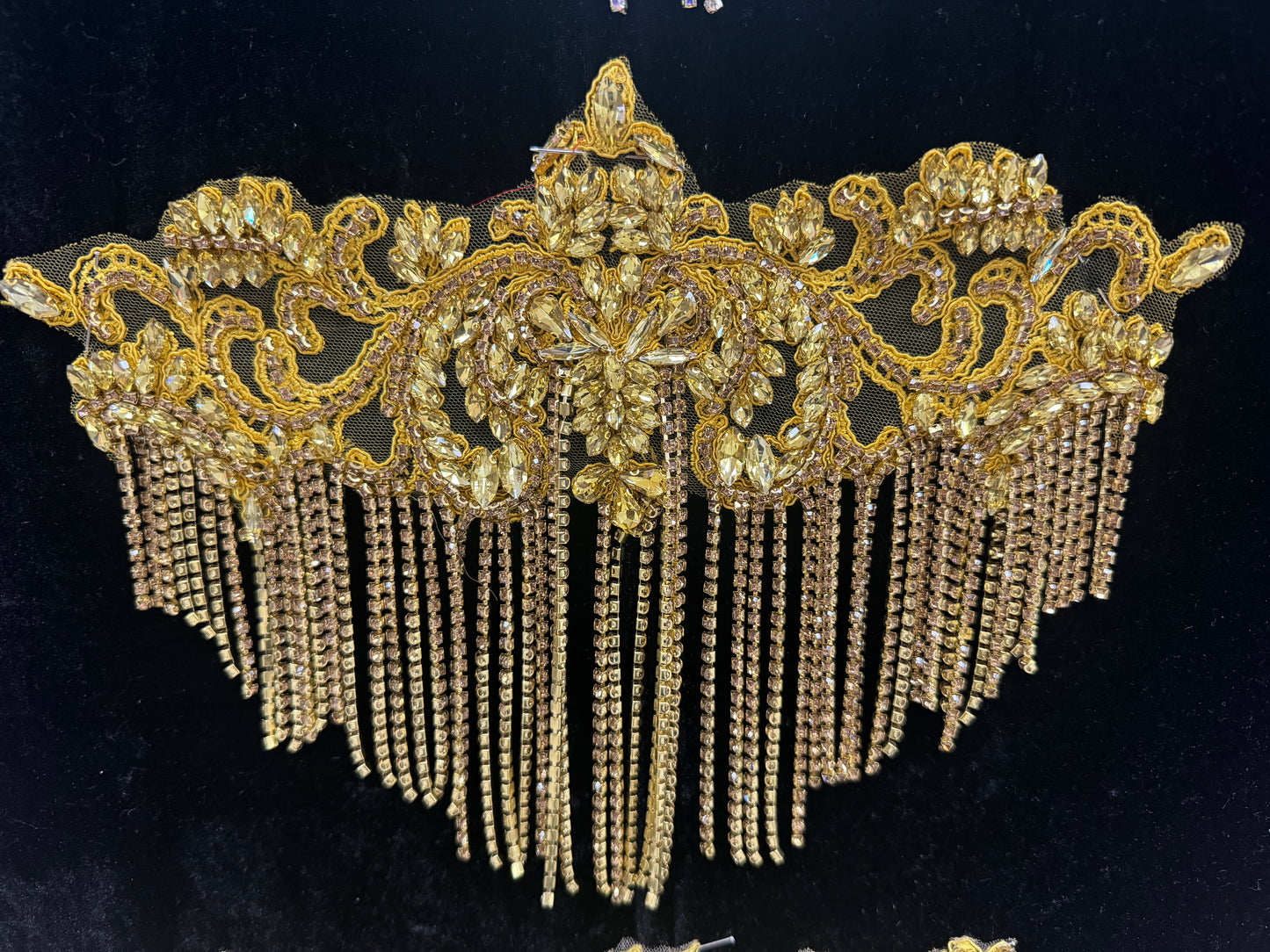 Rhinestone Fringe Applique