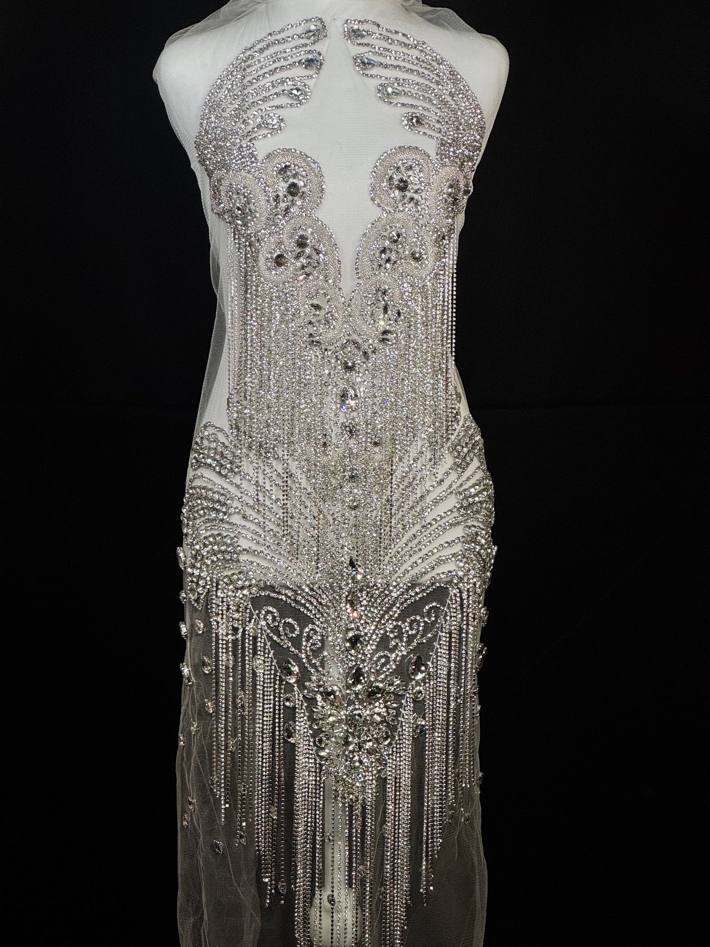 Rhinestone fringe Bodice