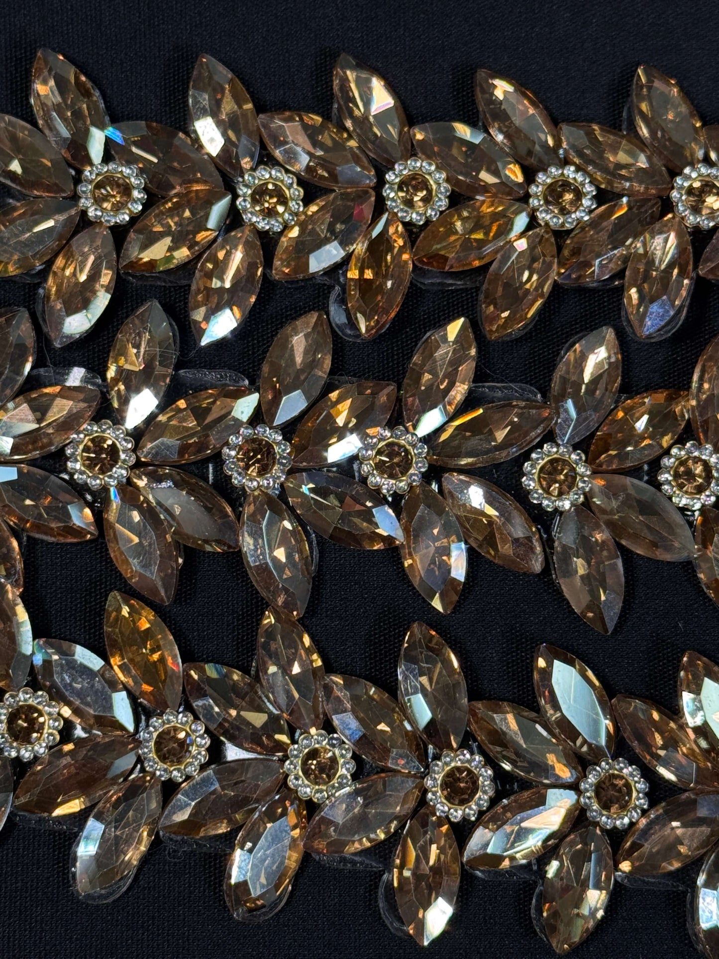 Rhinestone Small Leaf Trim