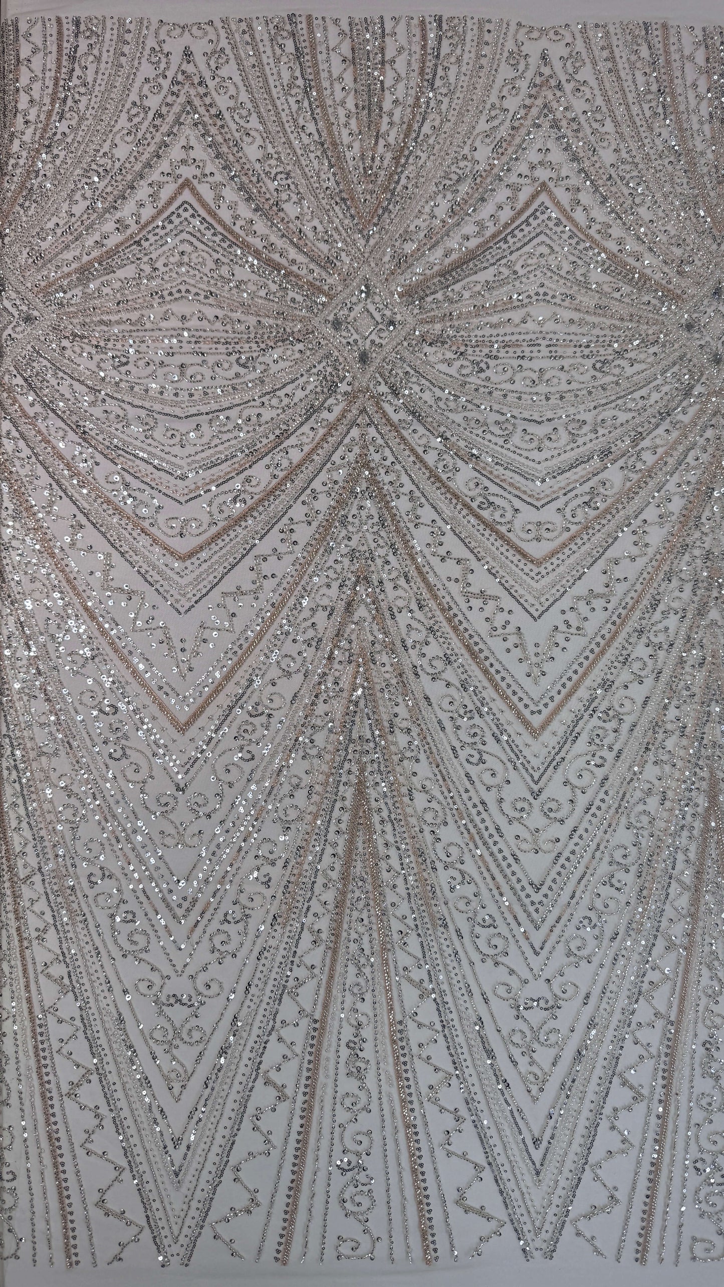 Geometric classic beaded lace