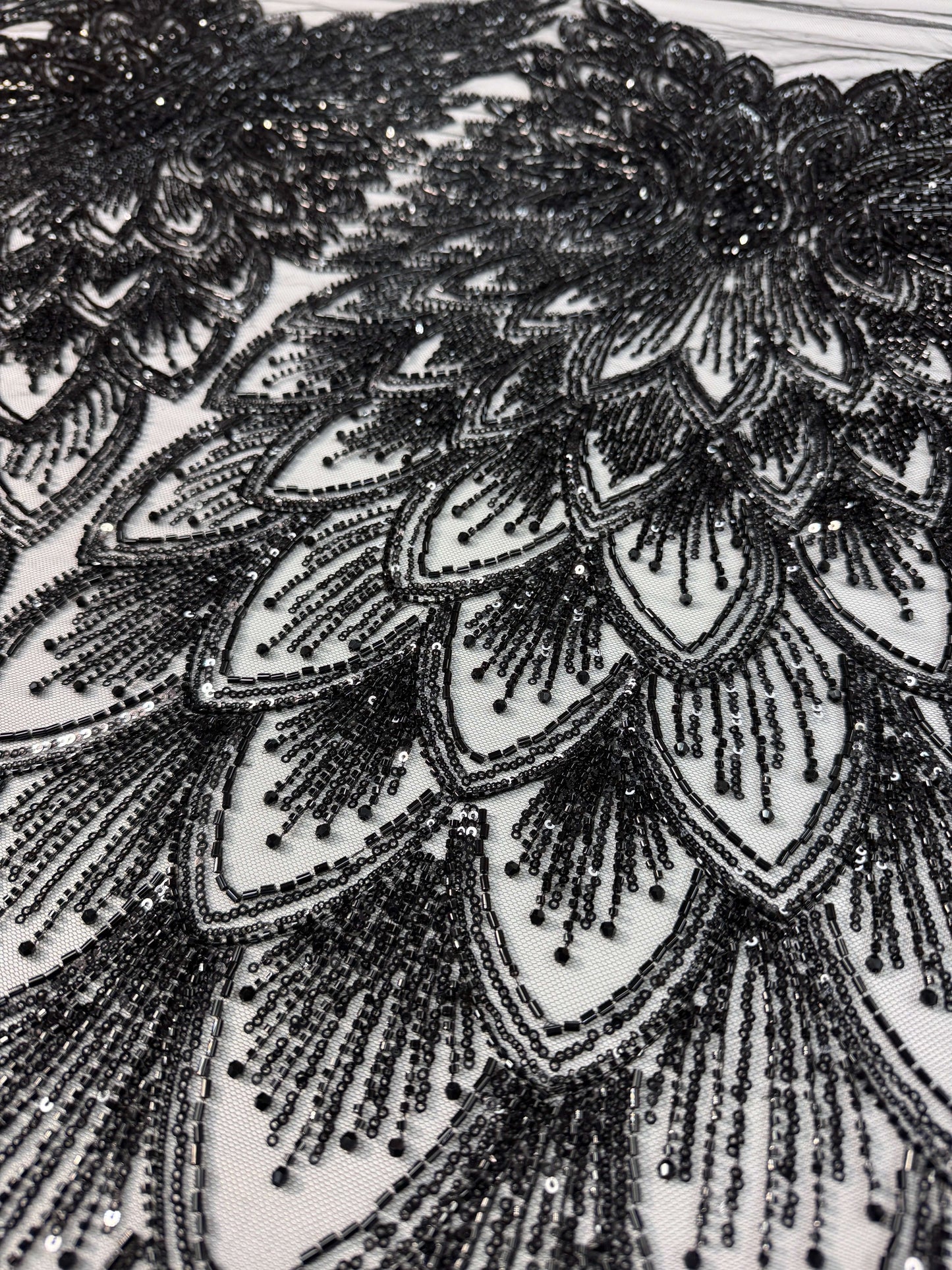 Petal Art Deco Beaded Lace
