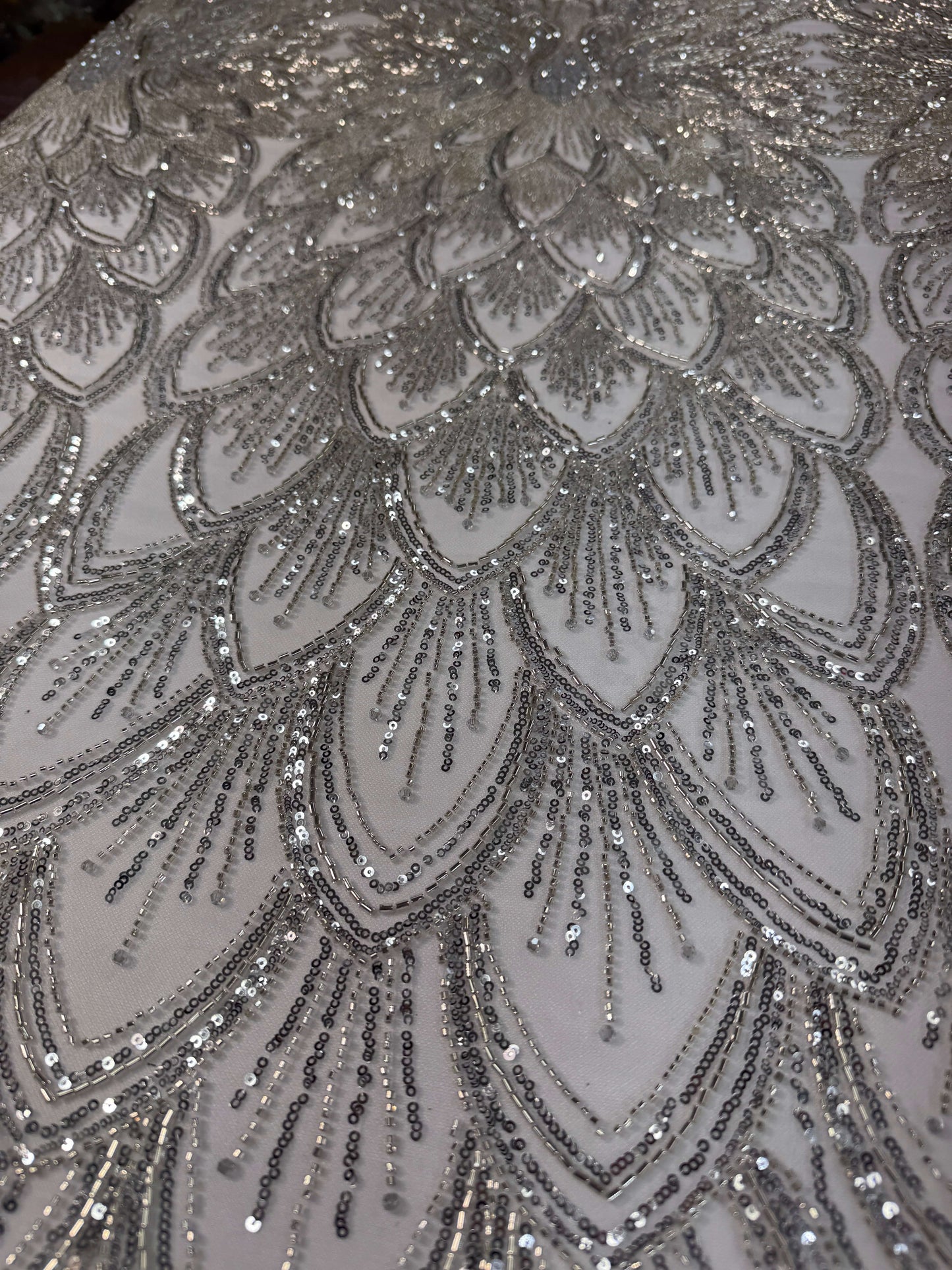 Petal Art Deco Beaded Lace