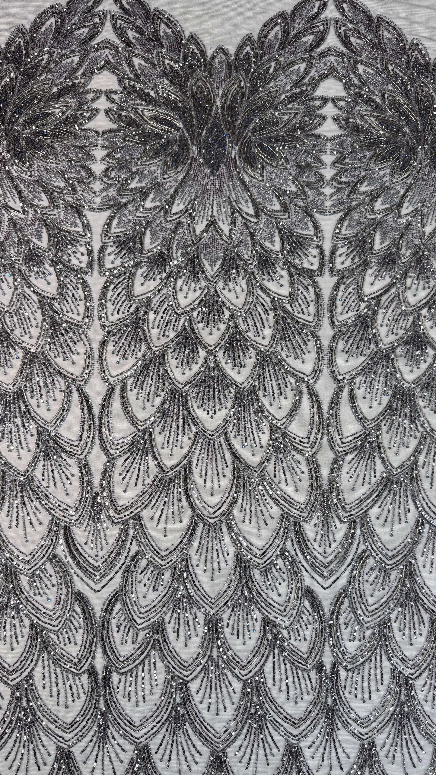 Petal Art Deco Beaded Lace