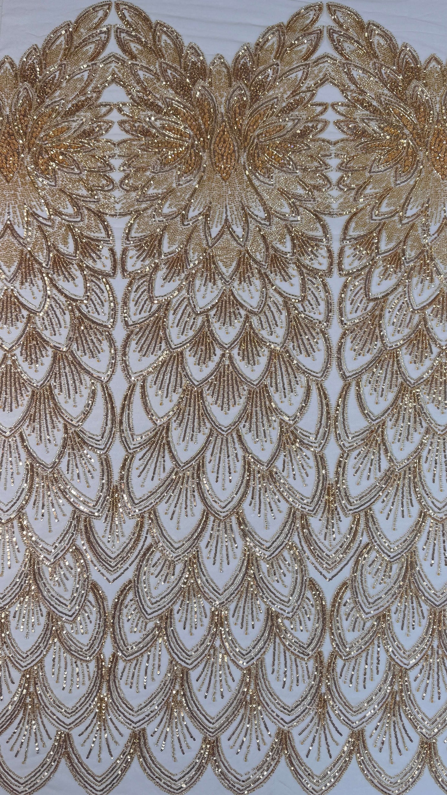 Petal Art Deco Beaded Lace