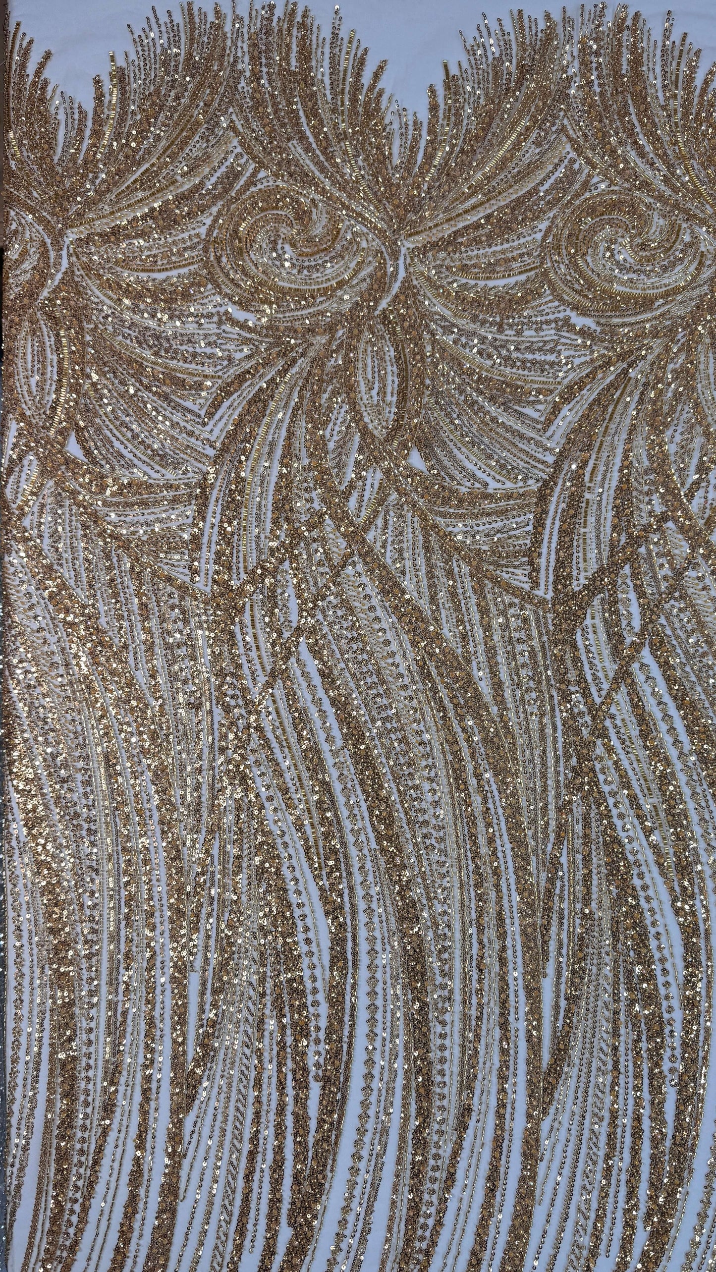 Full Swirl Elegant Beaded Lace