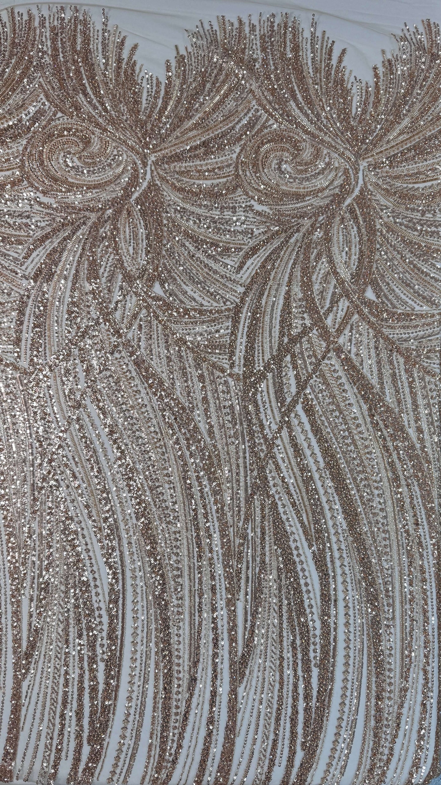 Full Swirl Elegant Beaded Lace
