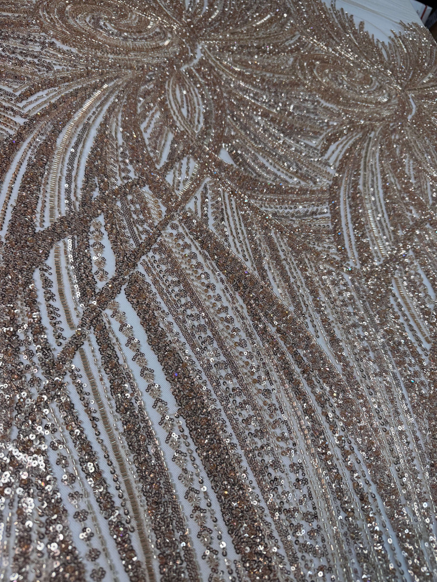 Full Swirl Elegant Beaded Lace