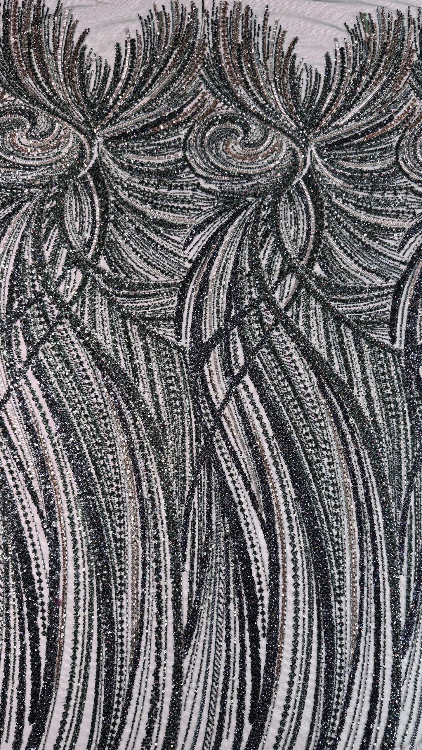 Full Swirl Elegant Beaded Lace