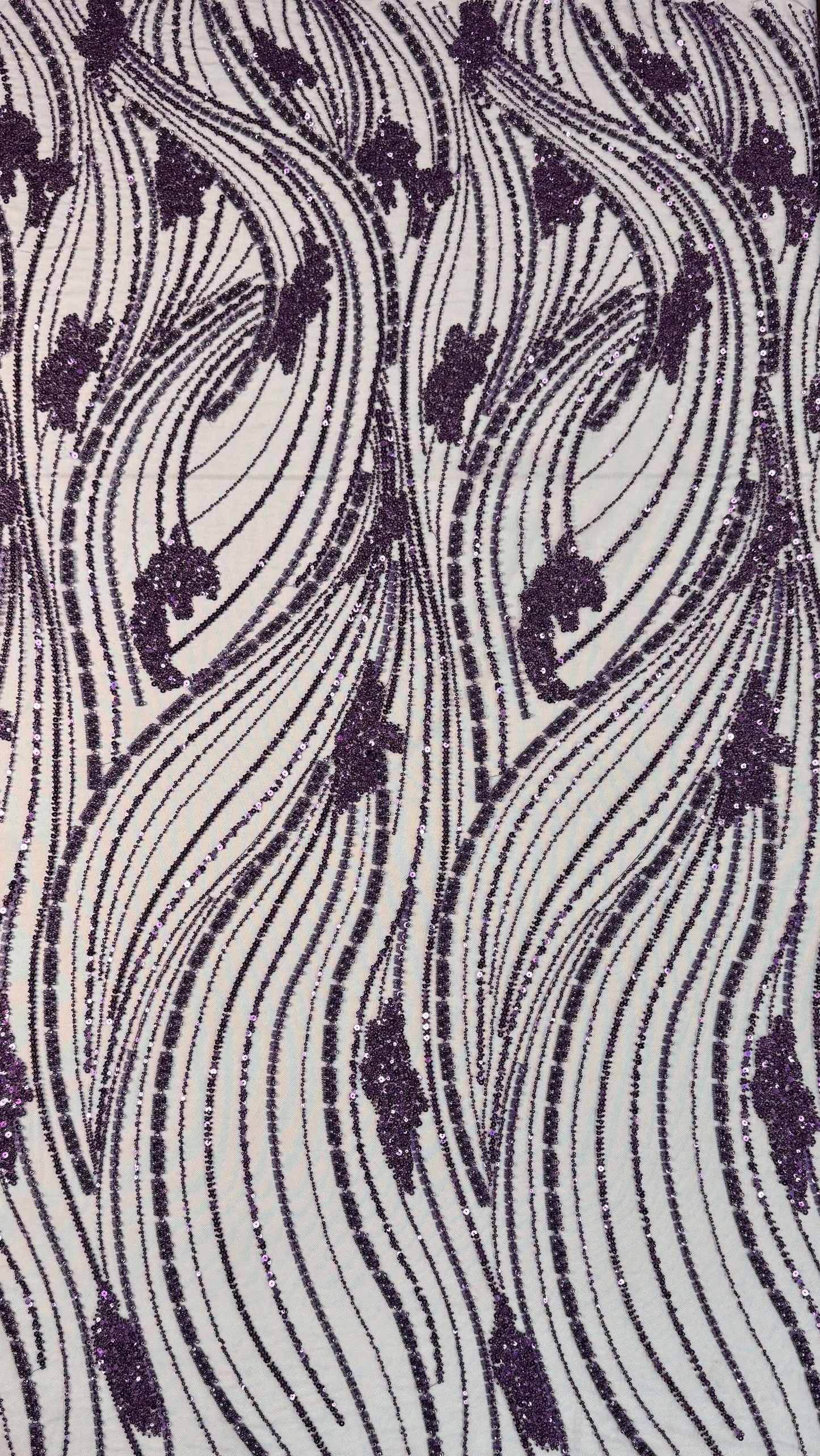 Minimal Wave Beaded Lace
