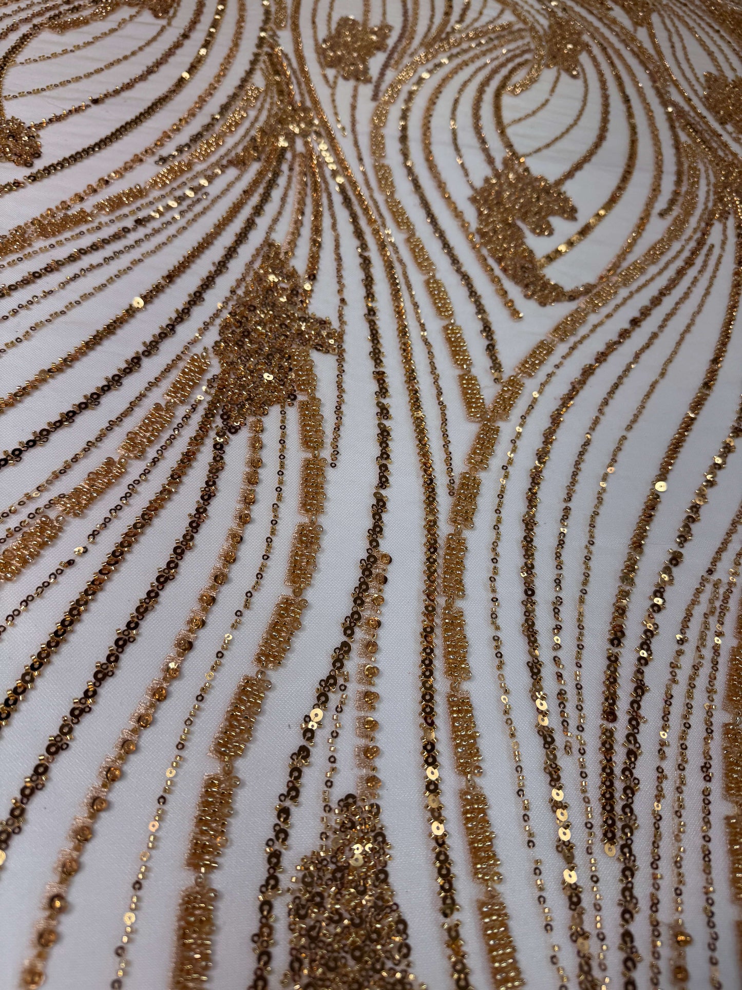 Minimal Wave Beaded Lace
