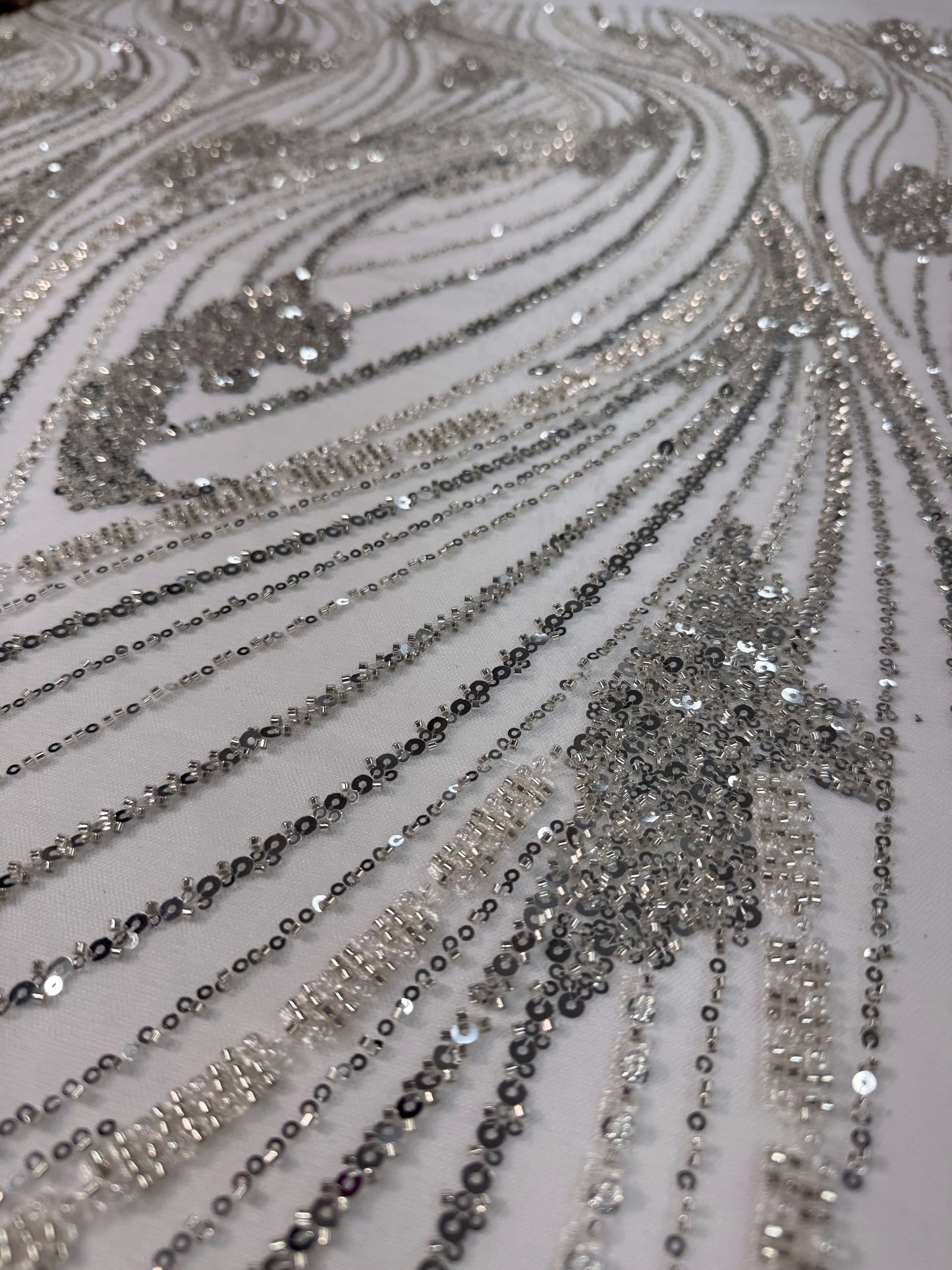 Minimal Wave Beaded Lace