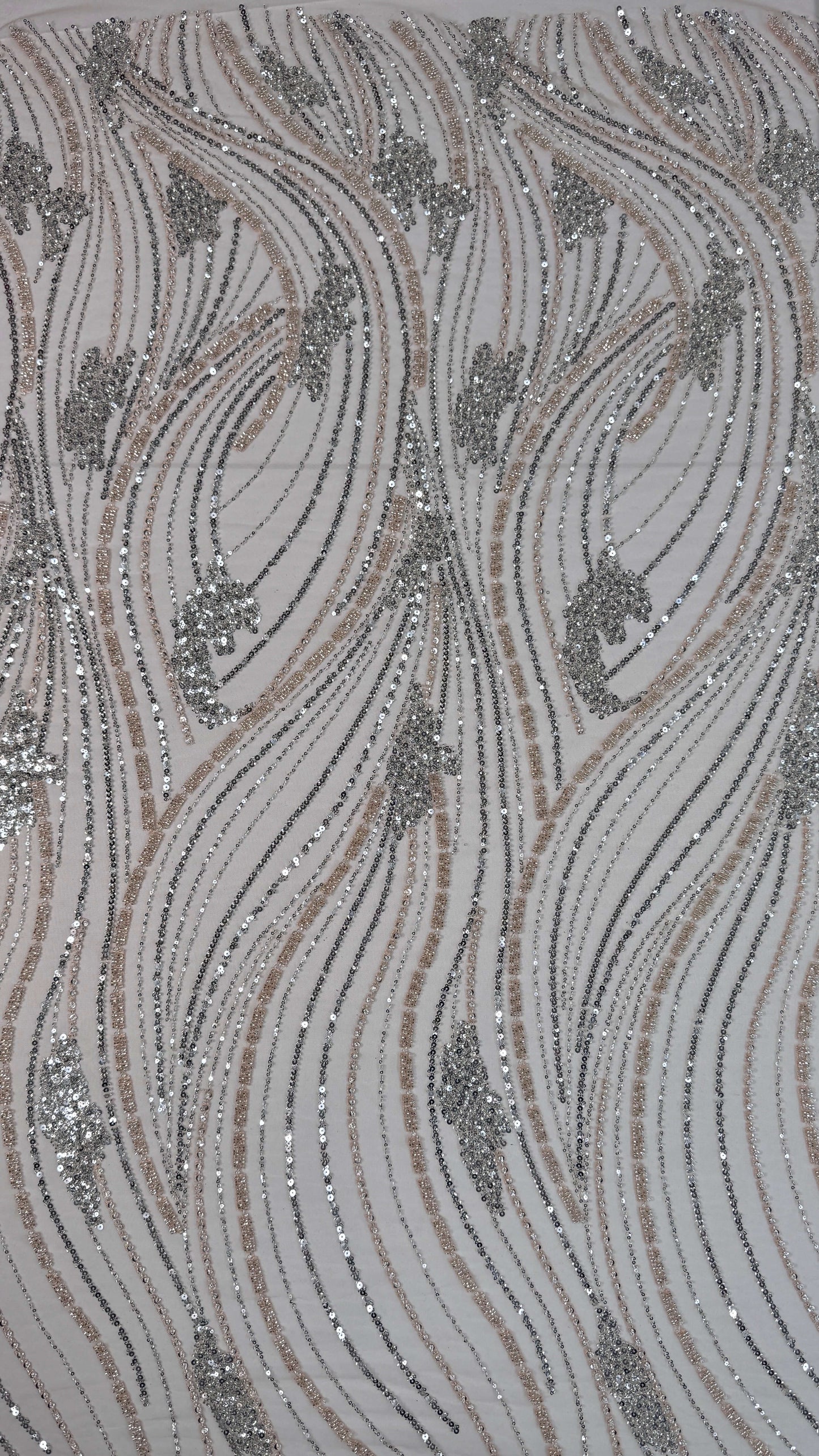 Minimal Wave Beaded Lace