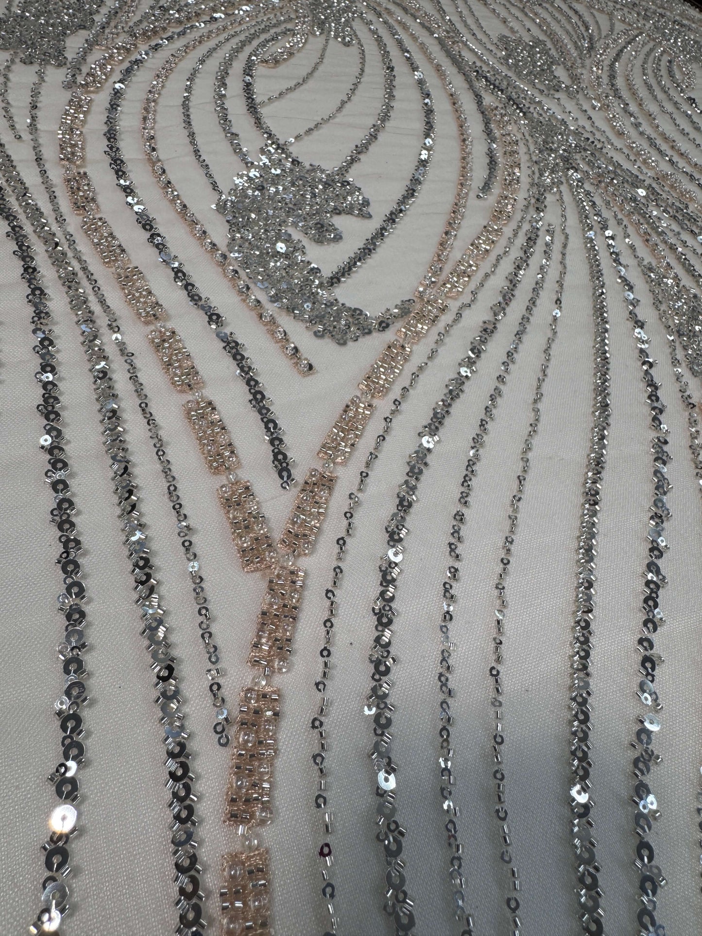 Minimal Wave Beaded Lace