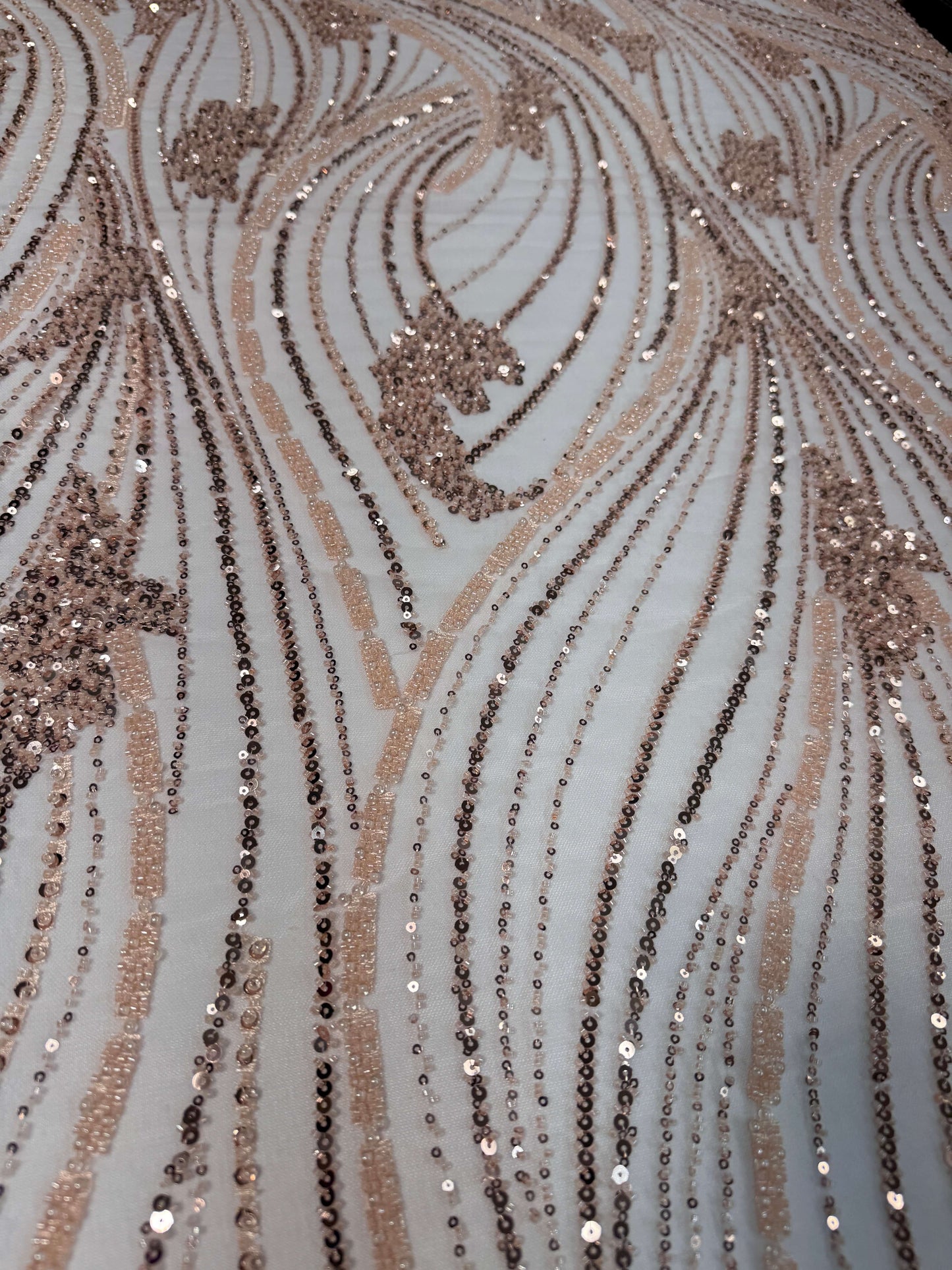Minimal Wave Beaded Lace
