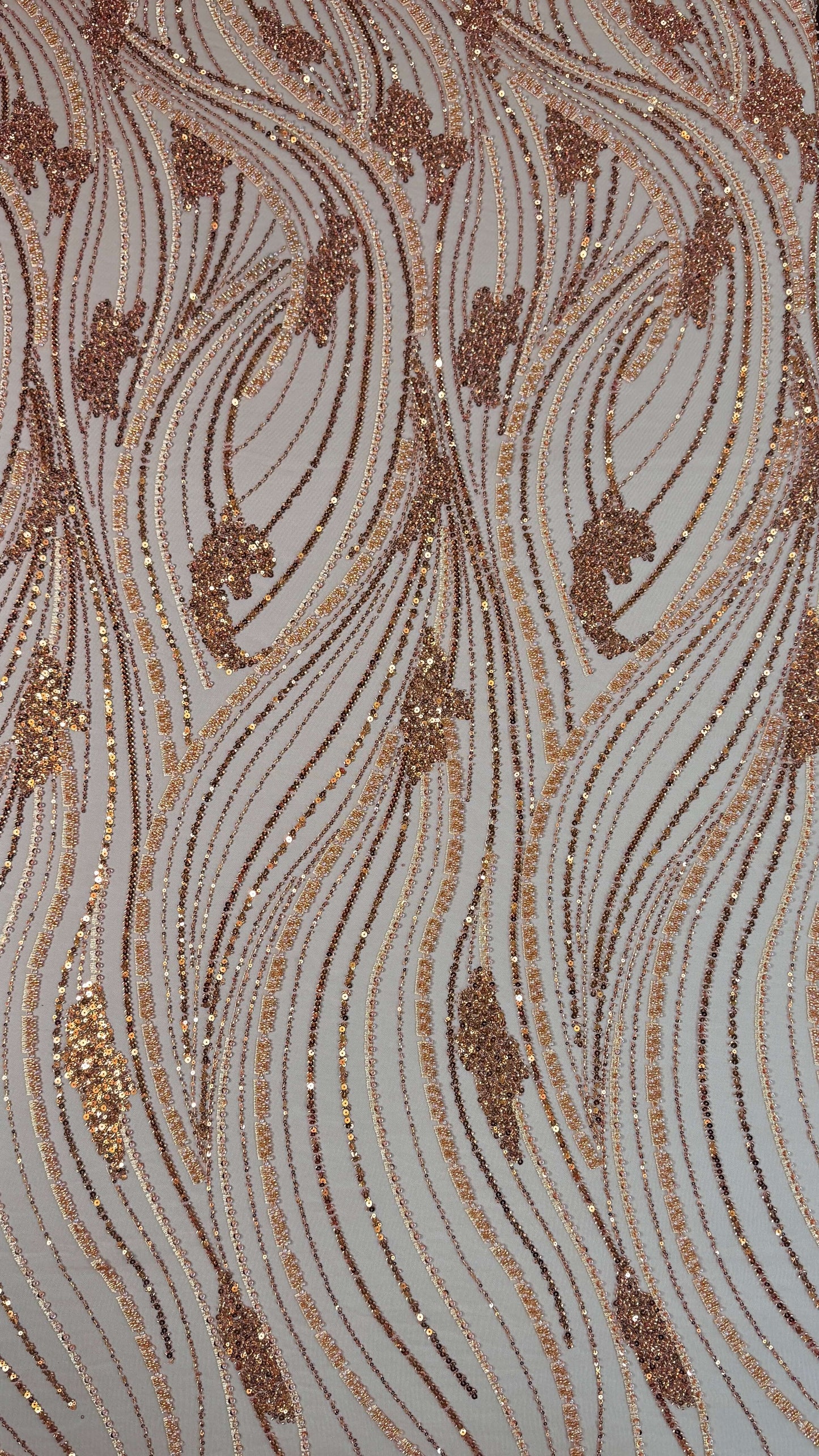 Minimal Wave Beaded Lace