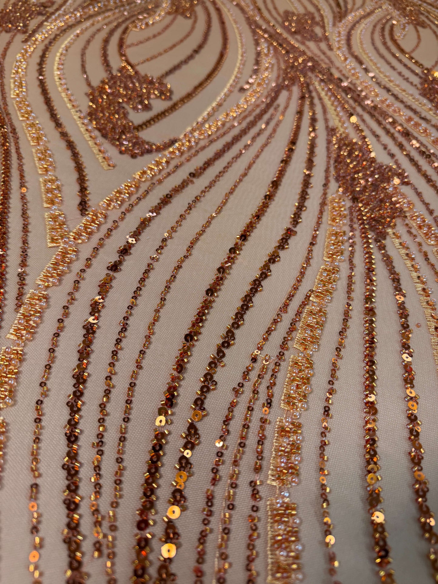 Minimal Wave Beaded Lace