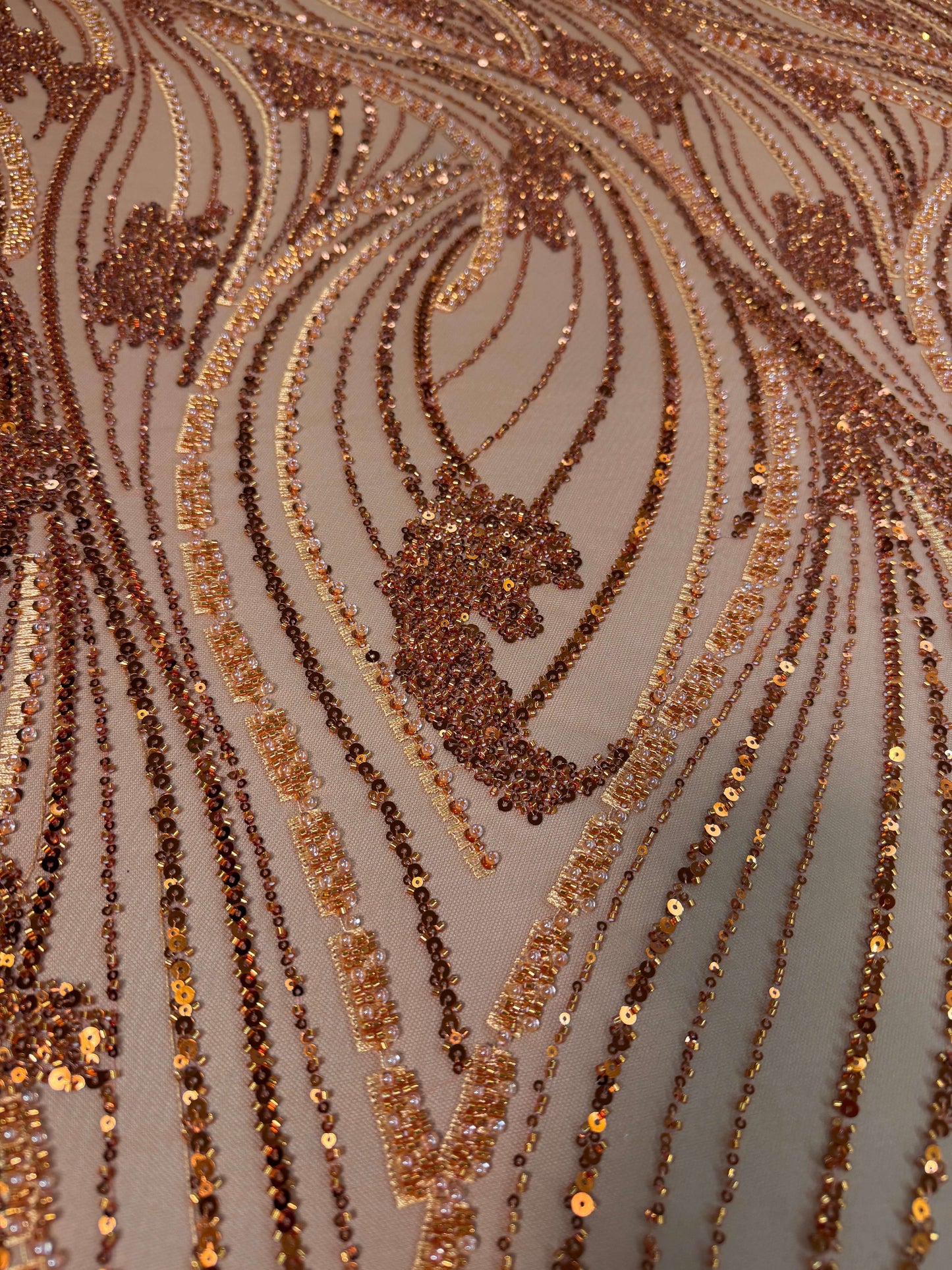 Minimal Wave Beaded Lace