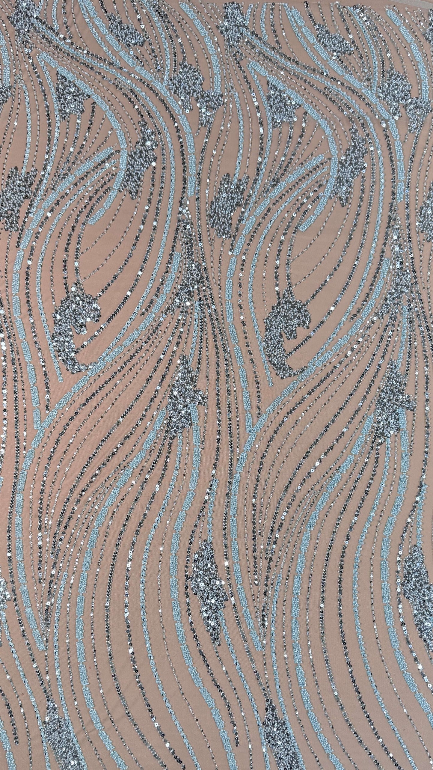 Minimal Wave Beaded Lace