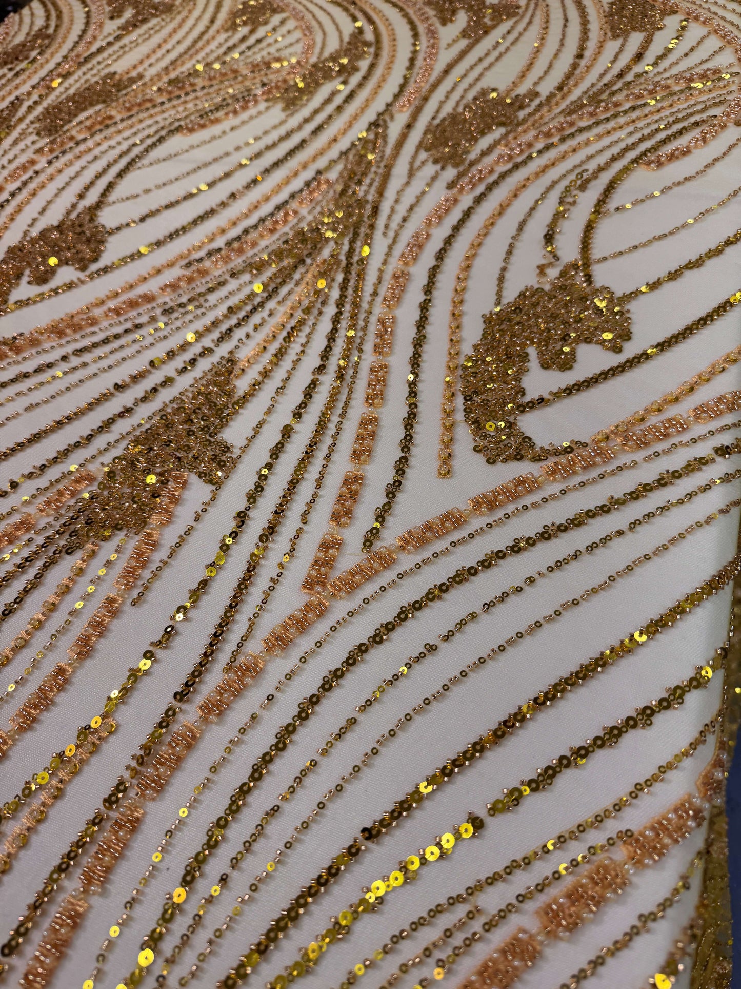 Minimal Wave Beaded Lace
