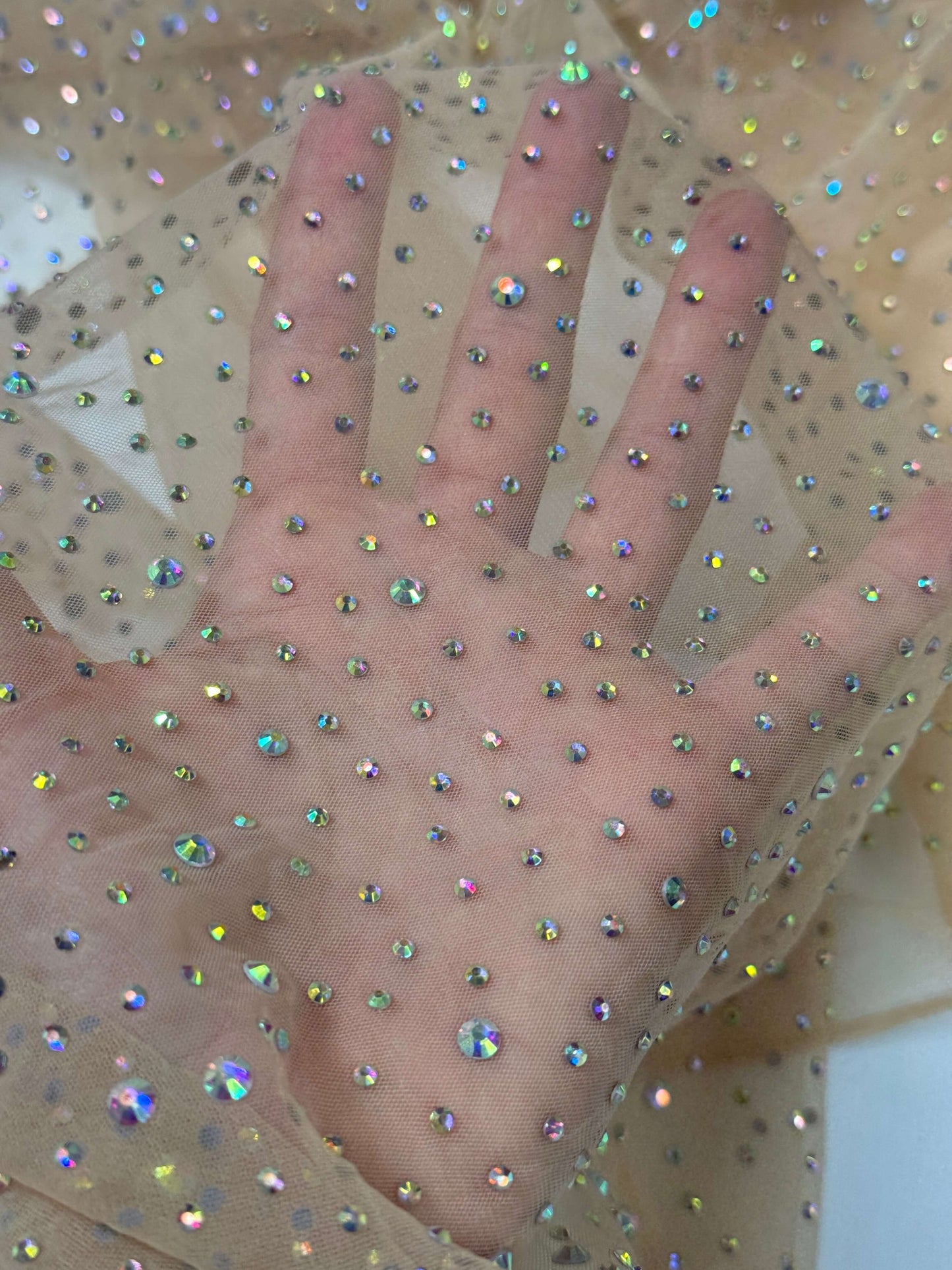 Rhinestone Invisible Mesh