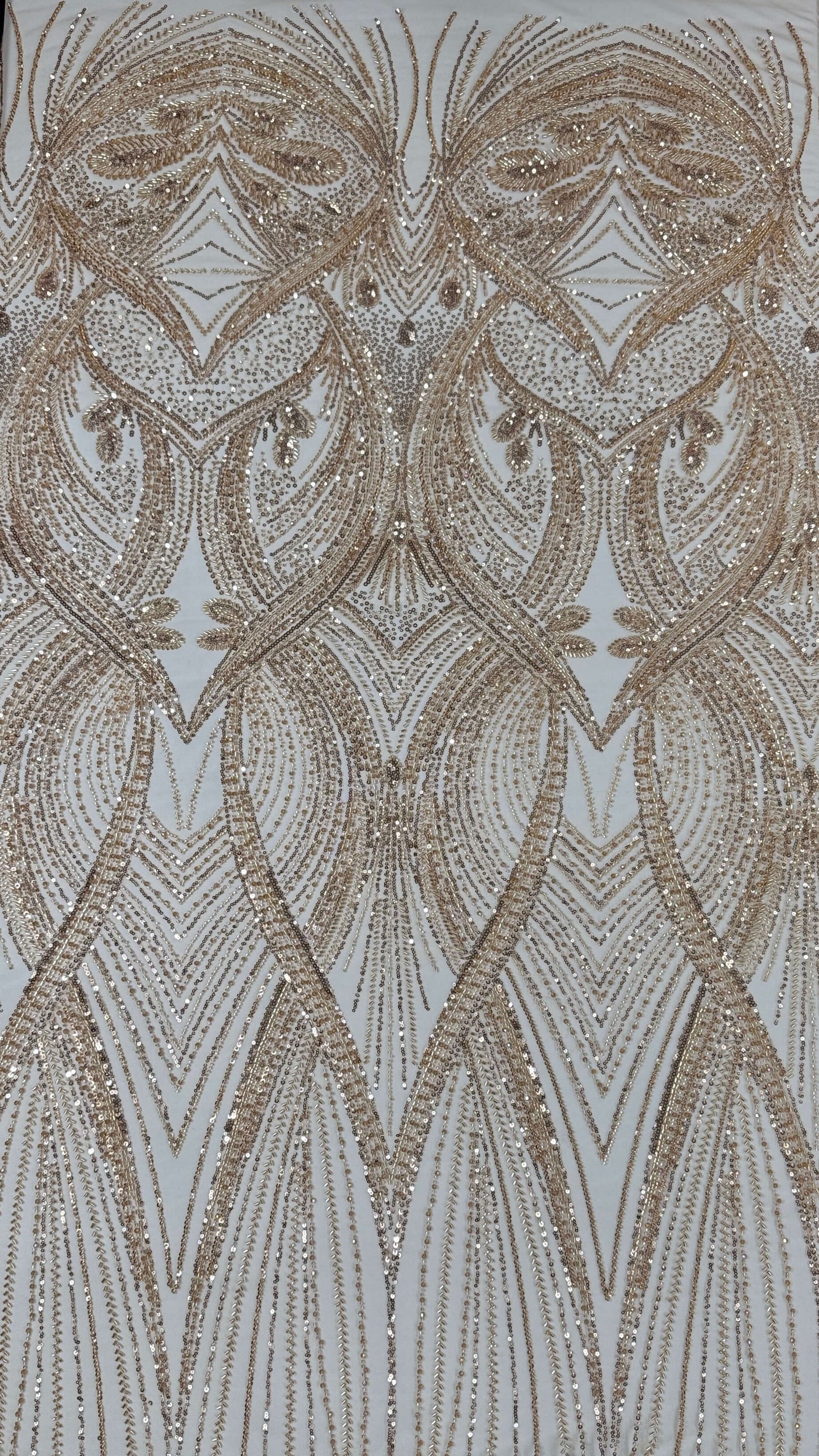 Swirl Elegant Beaded Lace