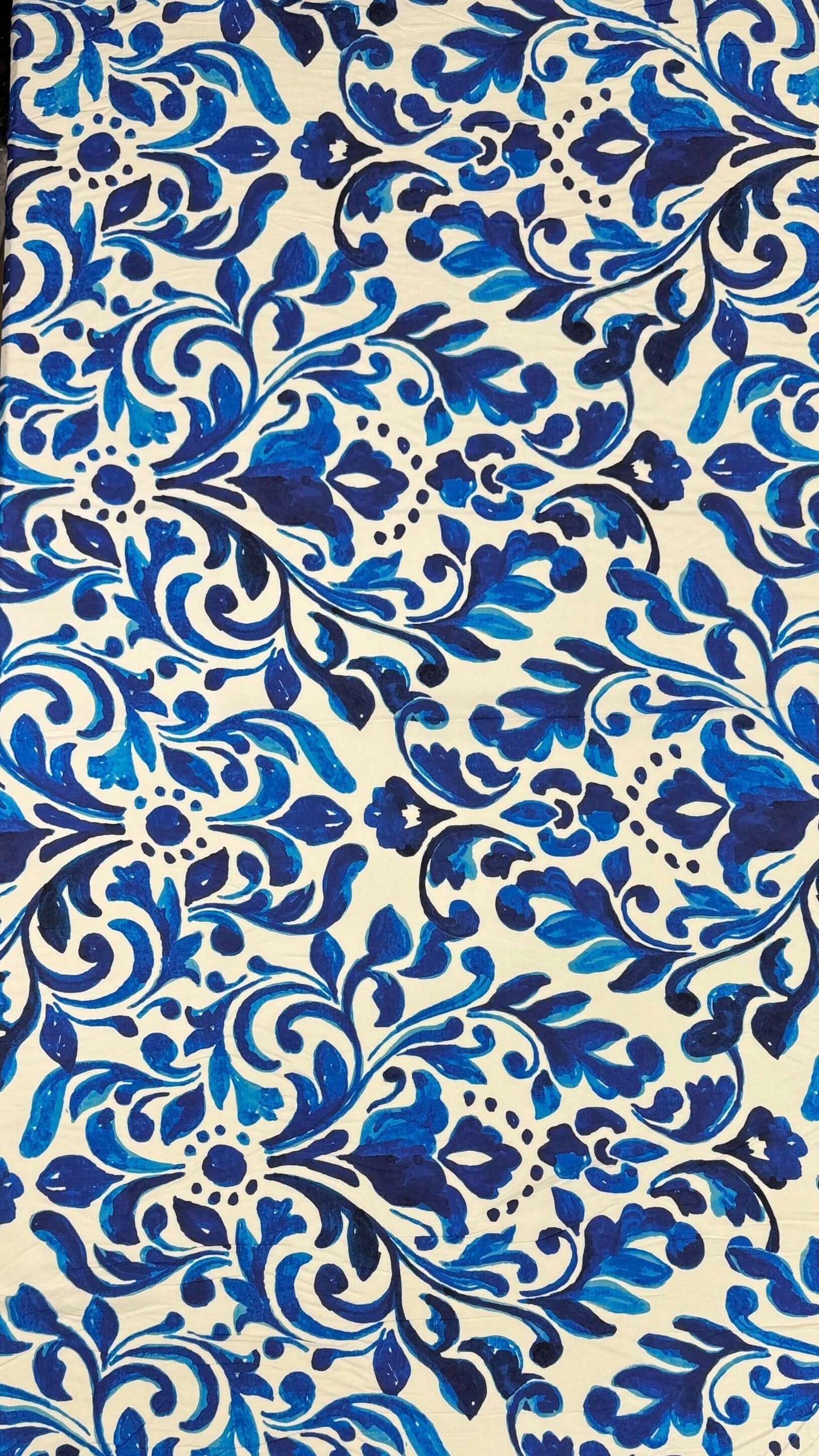 Vintage Blue and White Porcelain Rayon
