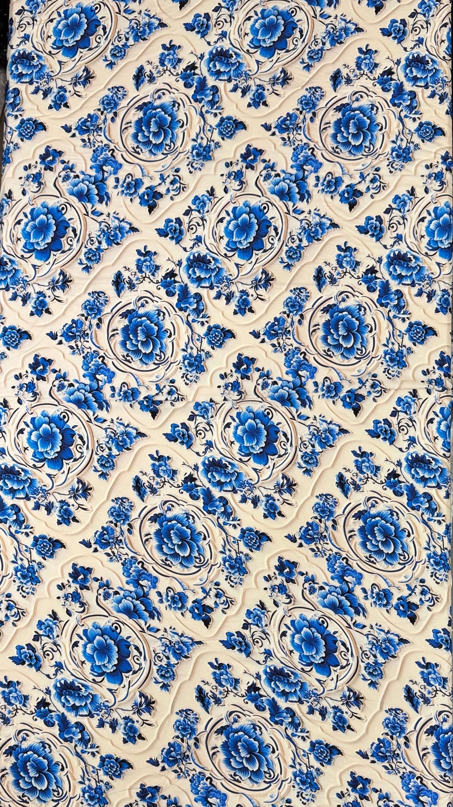 Vintage Blue and White Porcelain Rayon