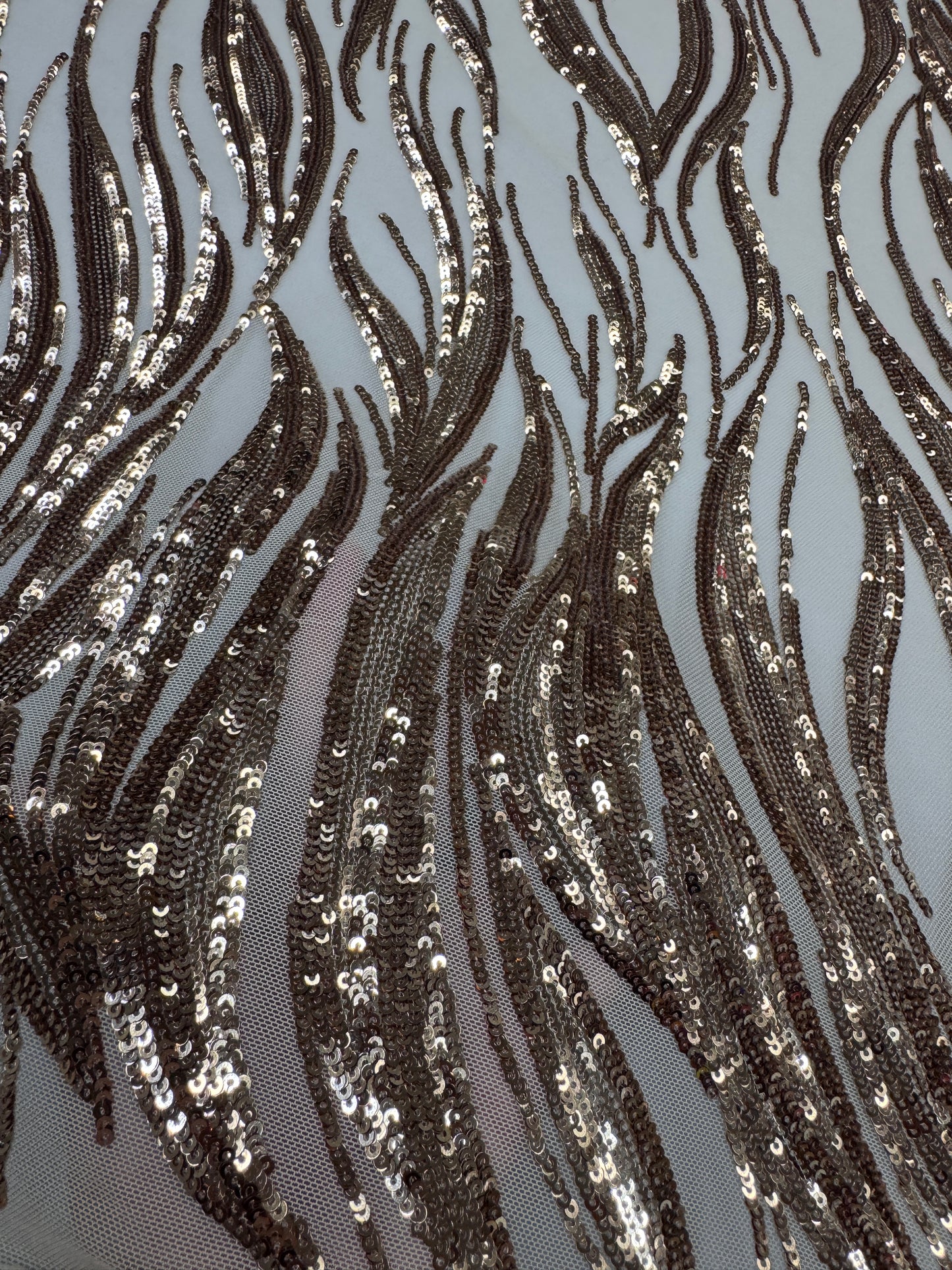 Flame elegant sequin mesh