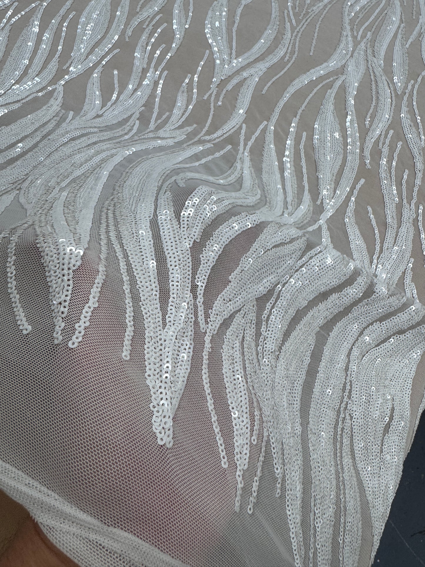 Flame elegant sequin mesh