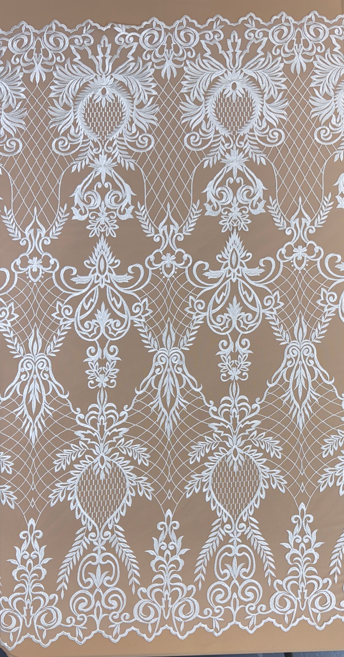 Bridal lace embroidered