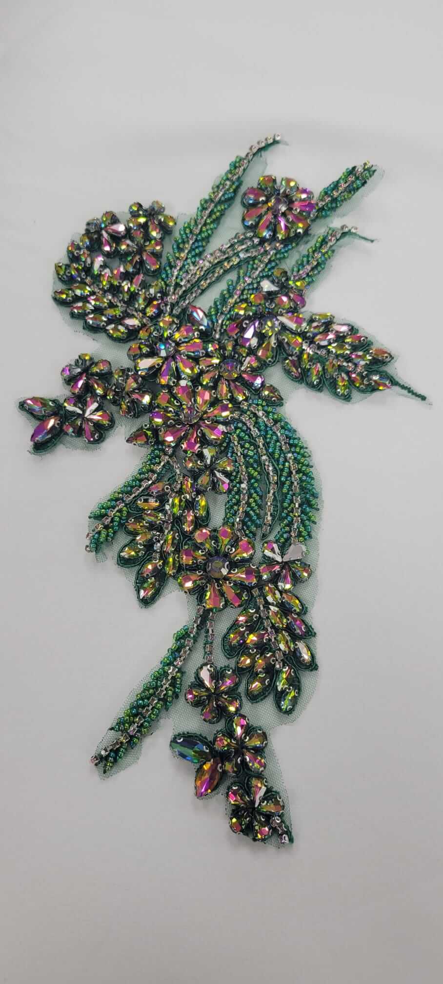 Flower Rhinestone Applique Pair