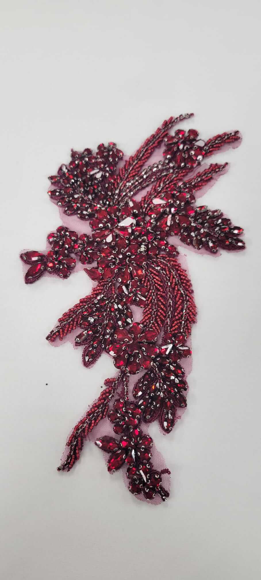 Flower Rhinestone Applique Pair