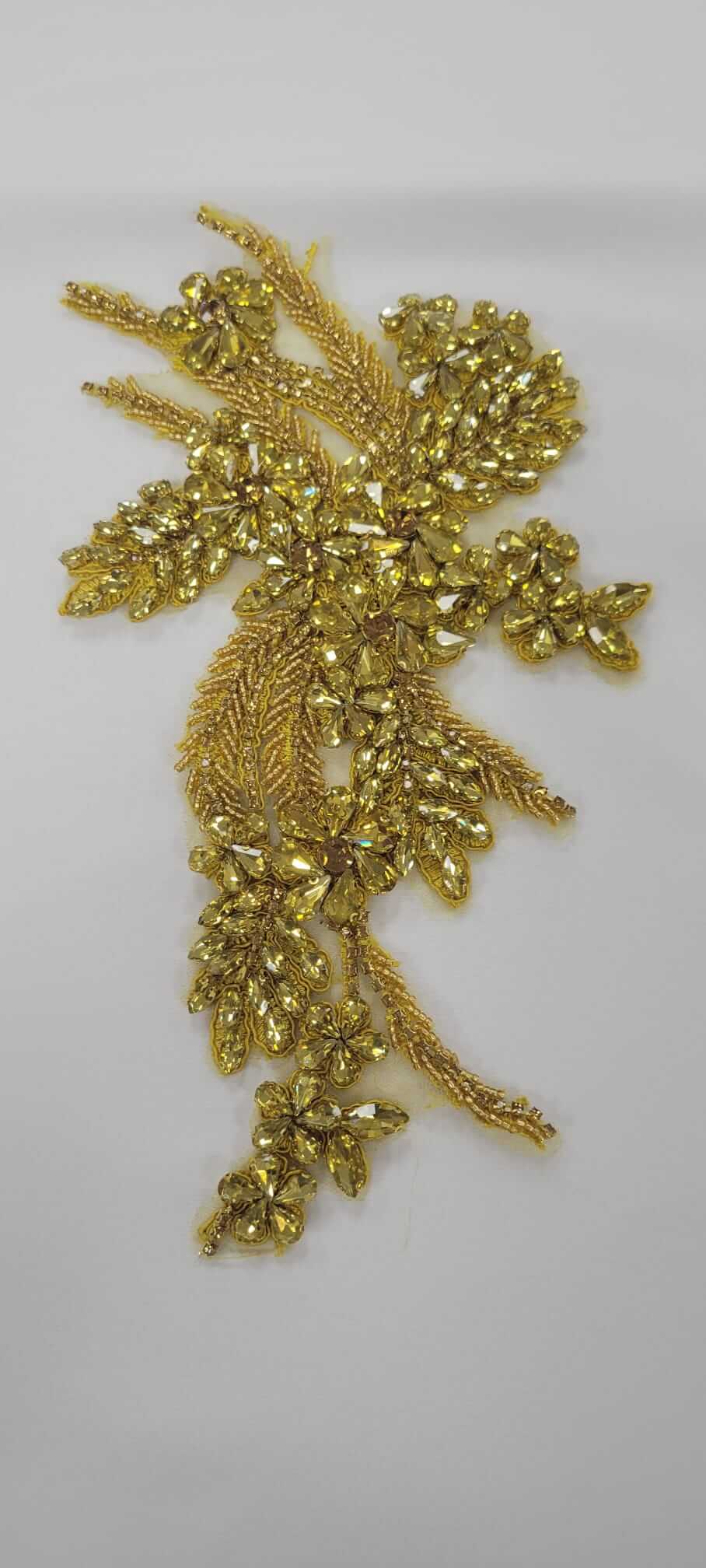 Flower Rhinestone Applique Pair