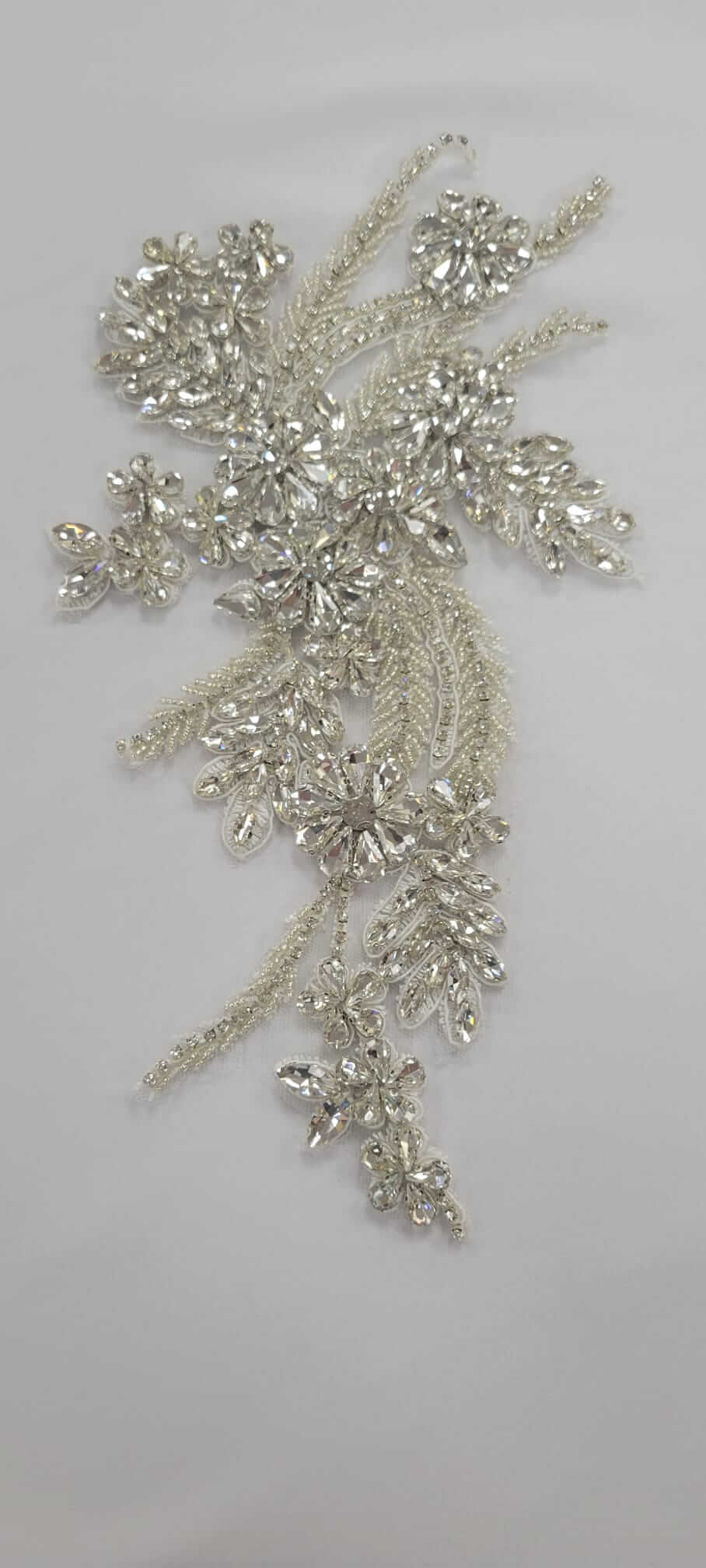 Flower Rhinestone Applique Pair