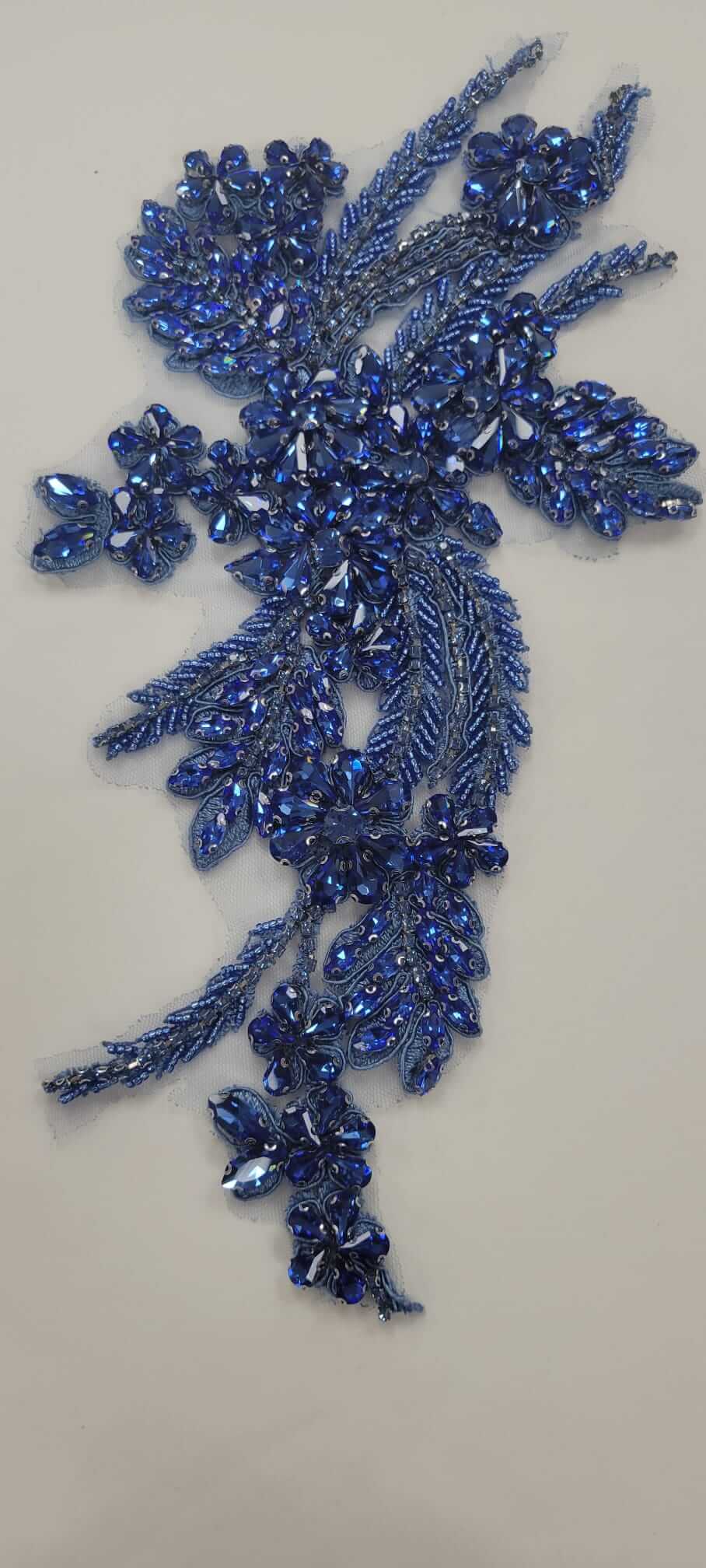 Flower Rhinestone Applique Pair