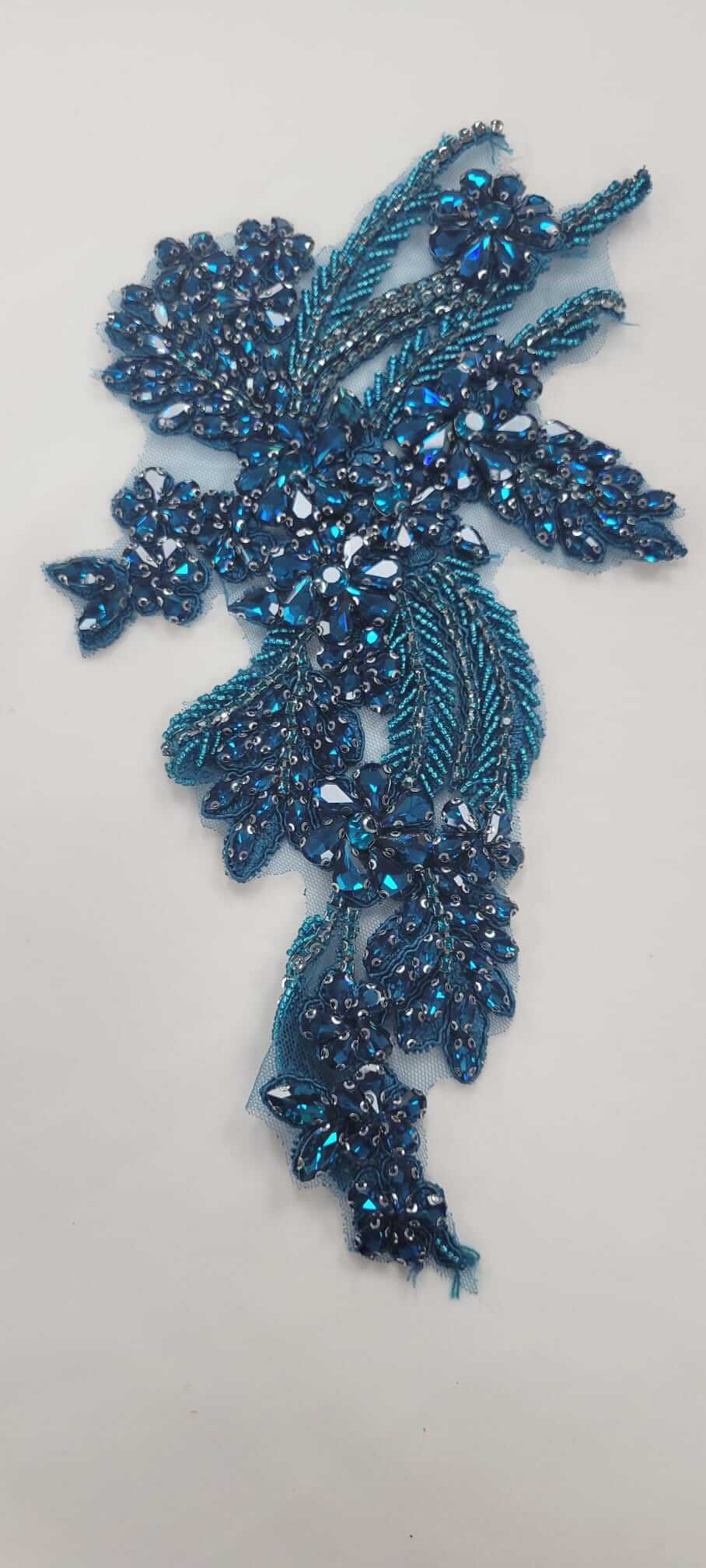 Flower Rhinestone Applique Pair