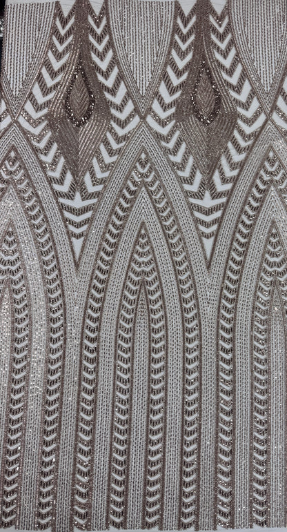 Deco luxury beaded lace
