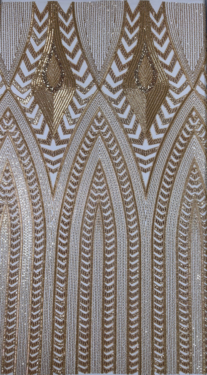 Deco luxury beaded lace