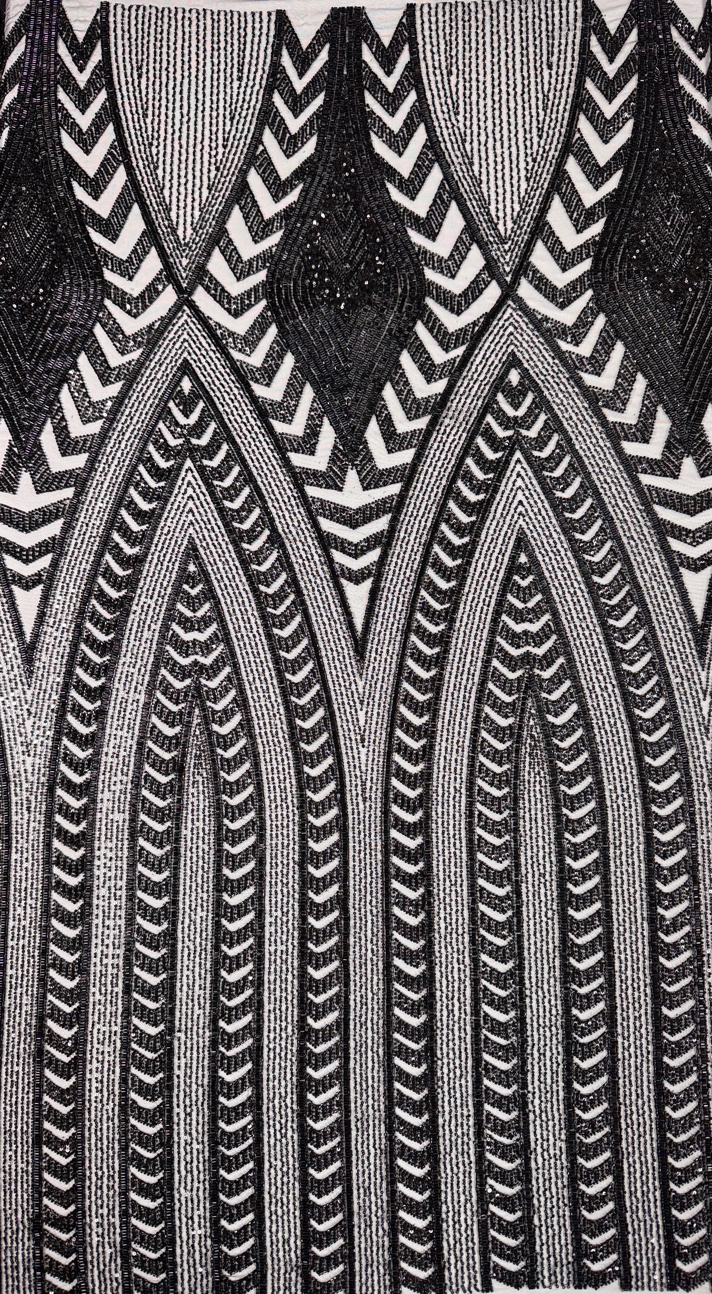 Deco luxury beaded lace