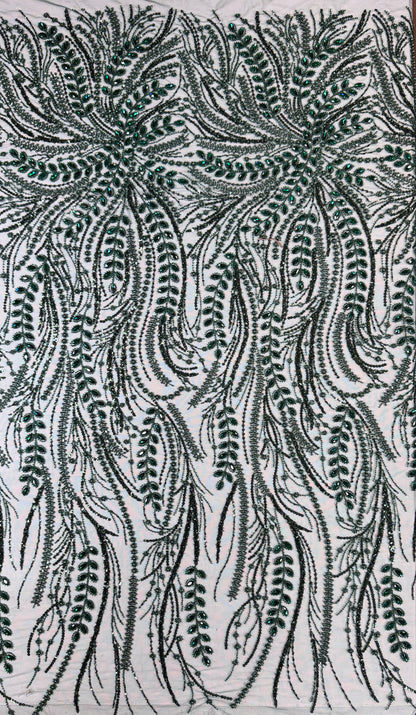 Rhinestone beaded lace full design