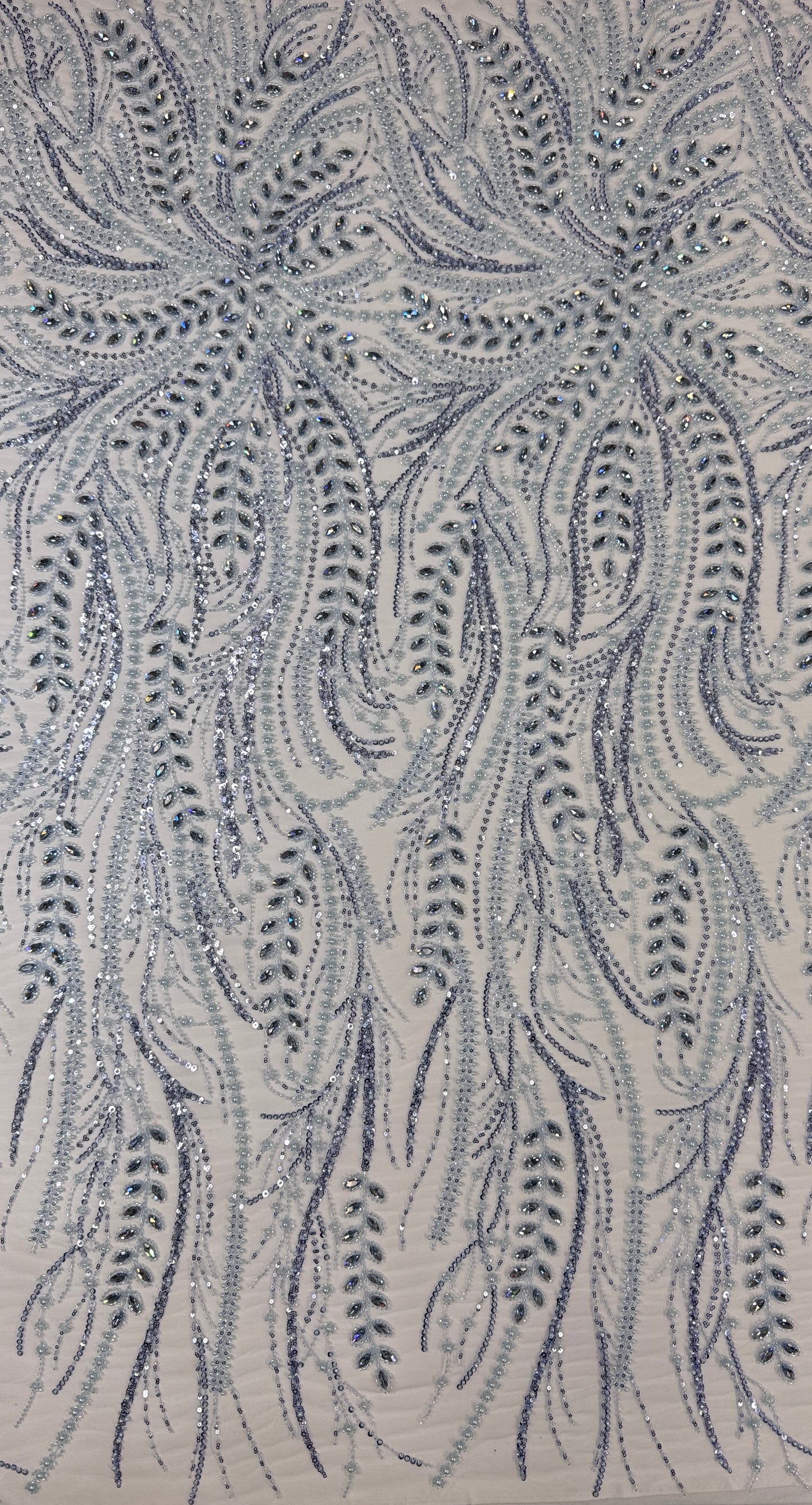 Rhinestone beaded lace full design