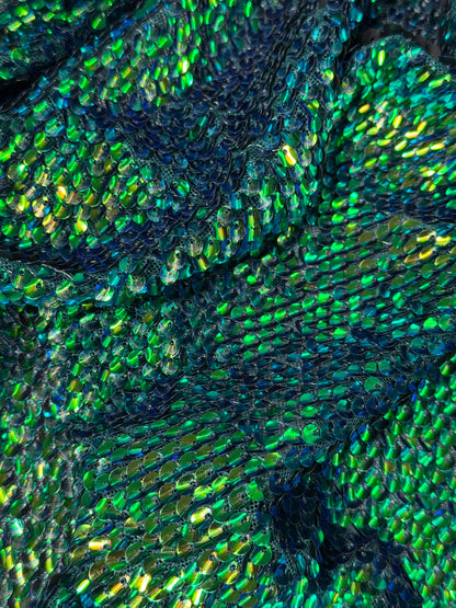 Color Shift Sequins on Stretch Mesh