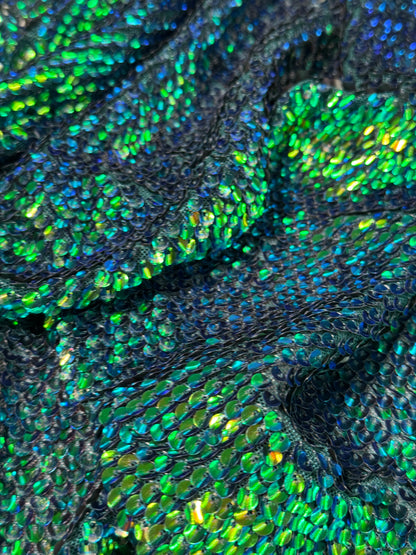 Color Shift Sequins on Stretch Mesh