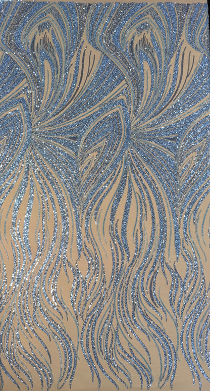 Driftline Beaded Lace Fabric