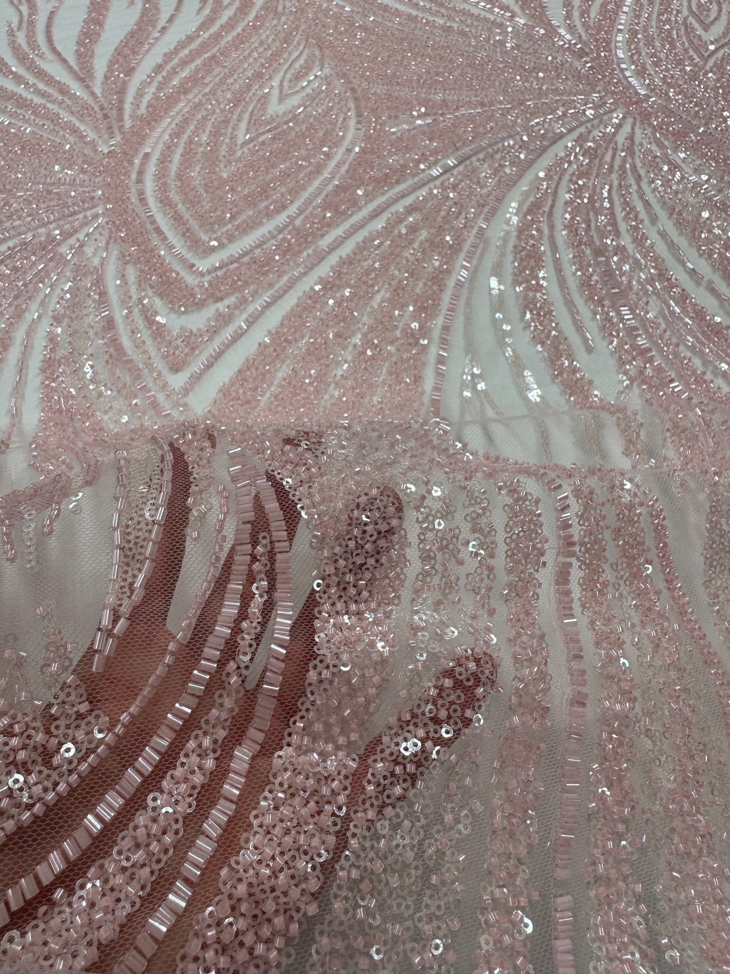 Driftline Beaded Lace Fabric