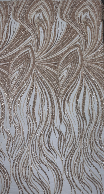 Driftline Beaded Lace Fabric