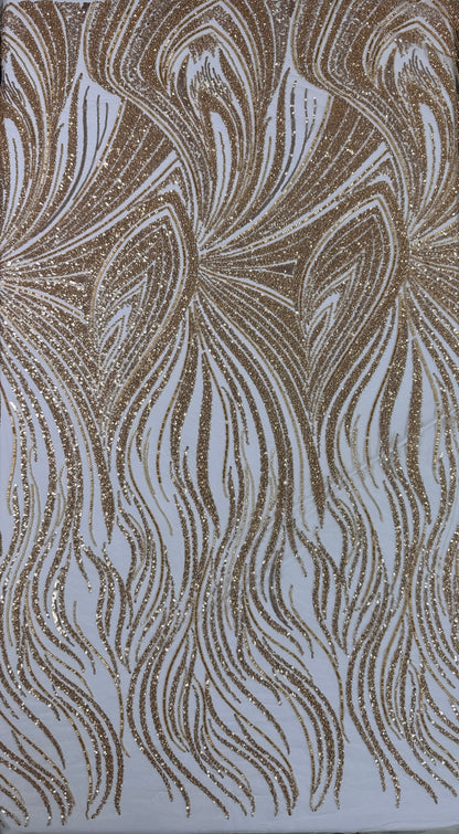 Driftline Beaded Lace Fabric