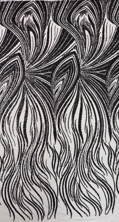 Driftline Beaded Lace Fabric