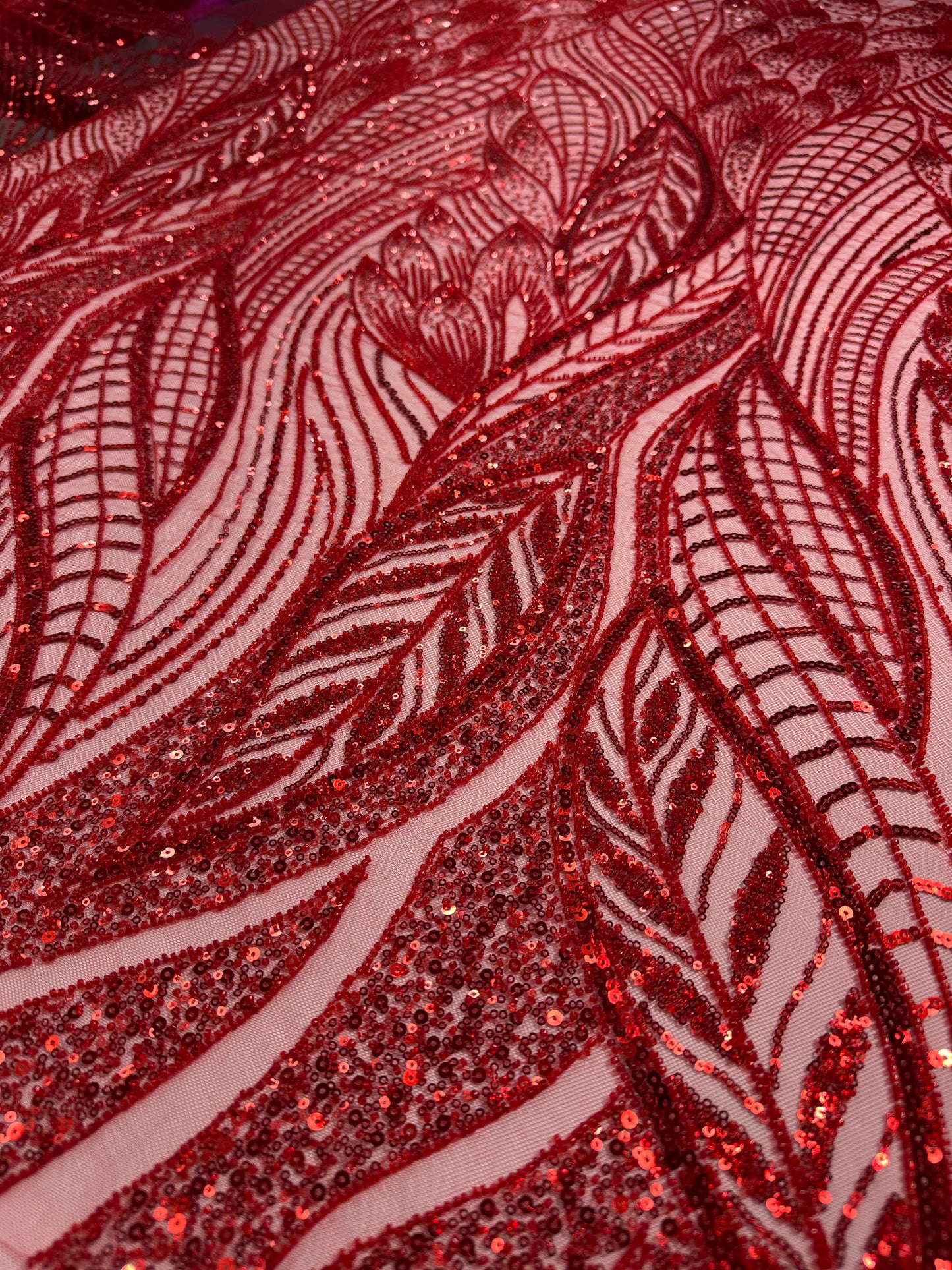 Natural Leaf beaded lace